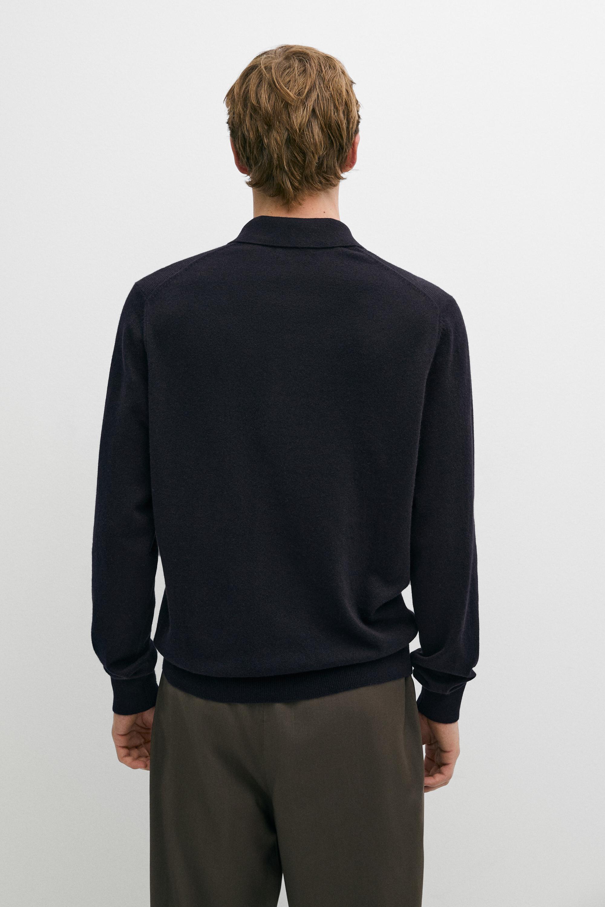 100% cashmere knit polo sweater - thumbnail 5