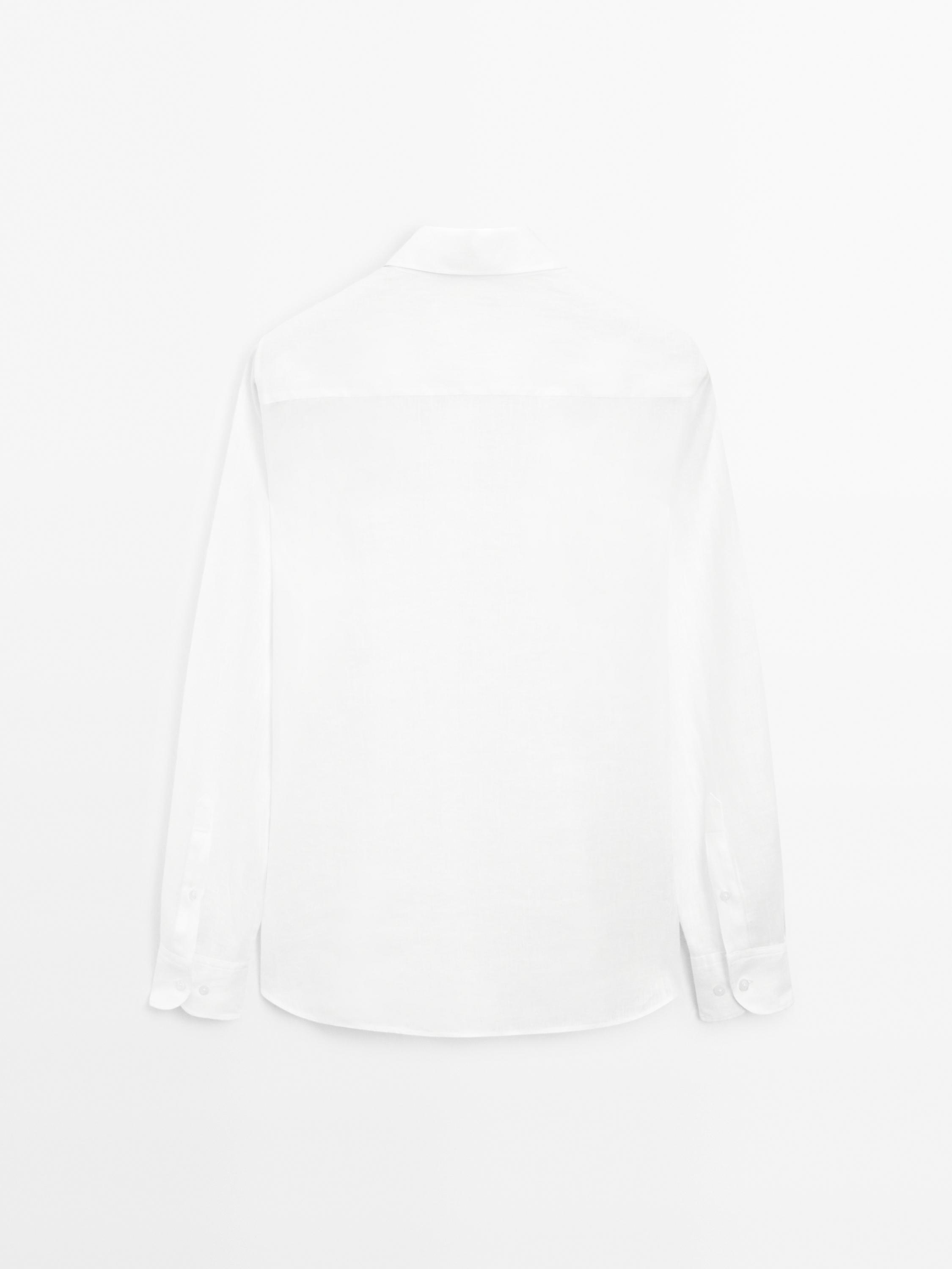 100% linen slim fit shirt