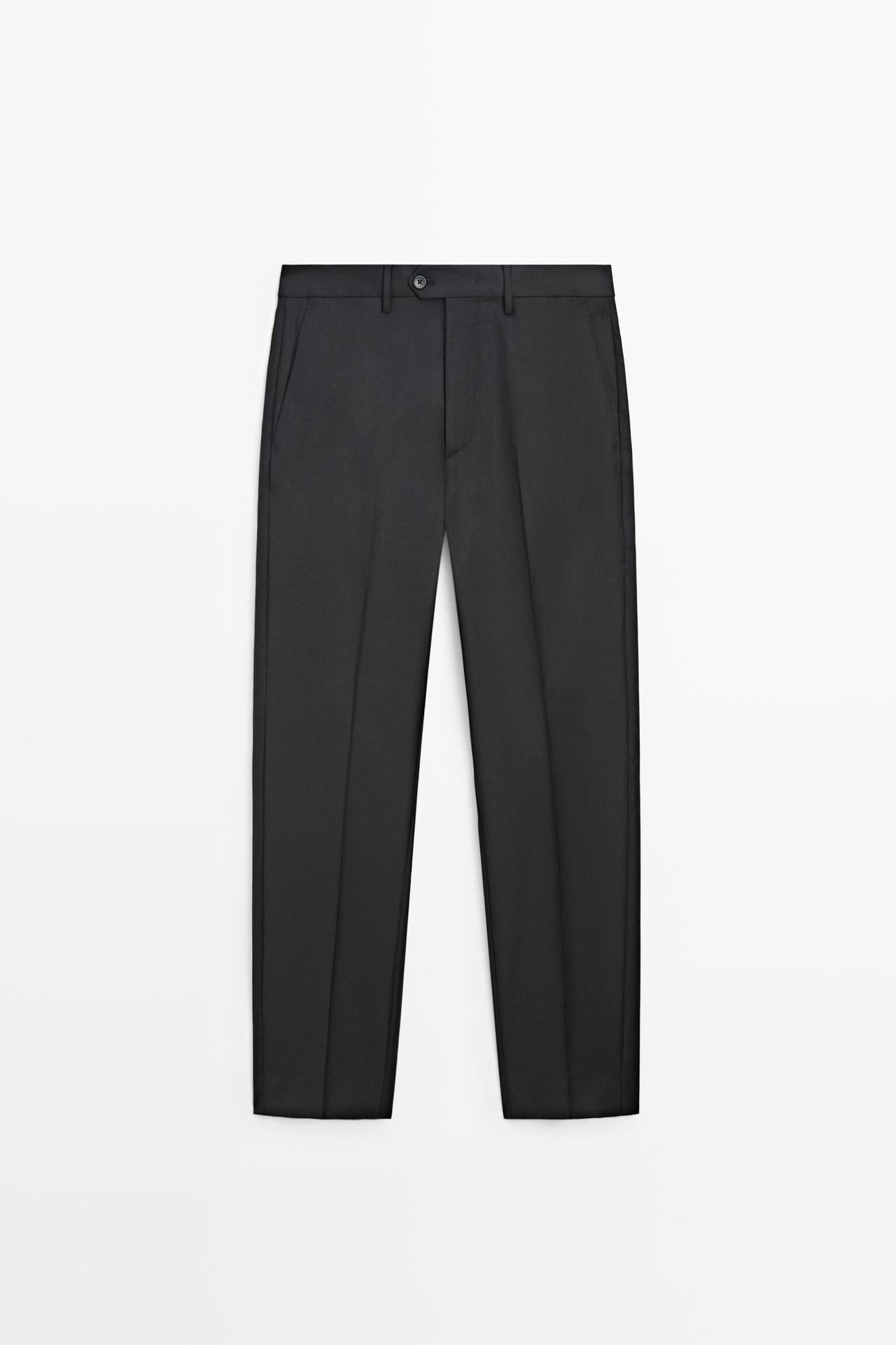 100% wool suit pants — CHARCOAL