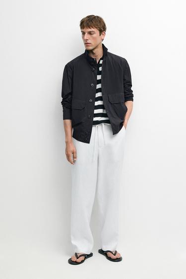 Bomber jacket with pocket details — DARK NAVY 1