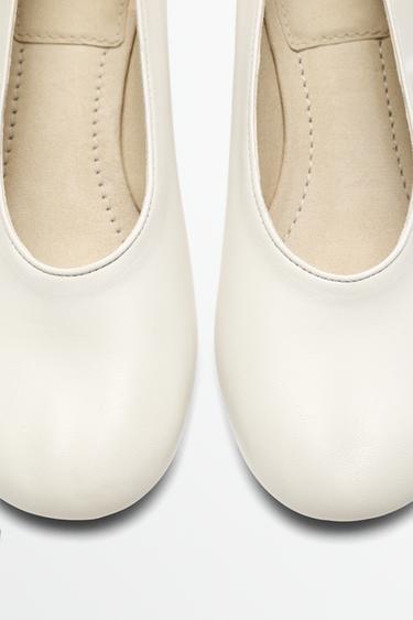 Soft leather heel shoe — WHITE 5