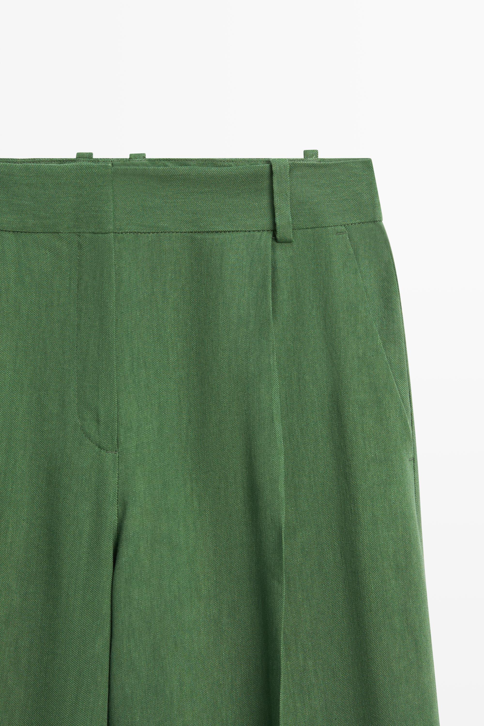 Flowing total look pants — BLUISH GREEN