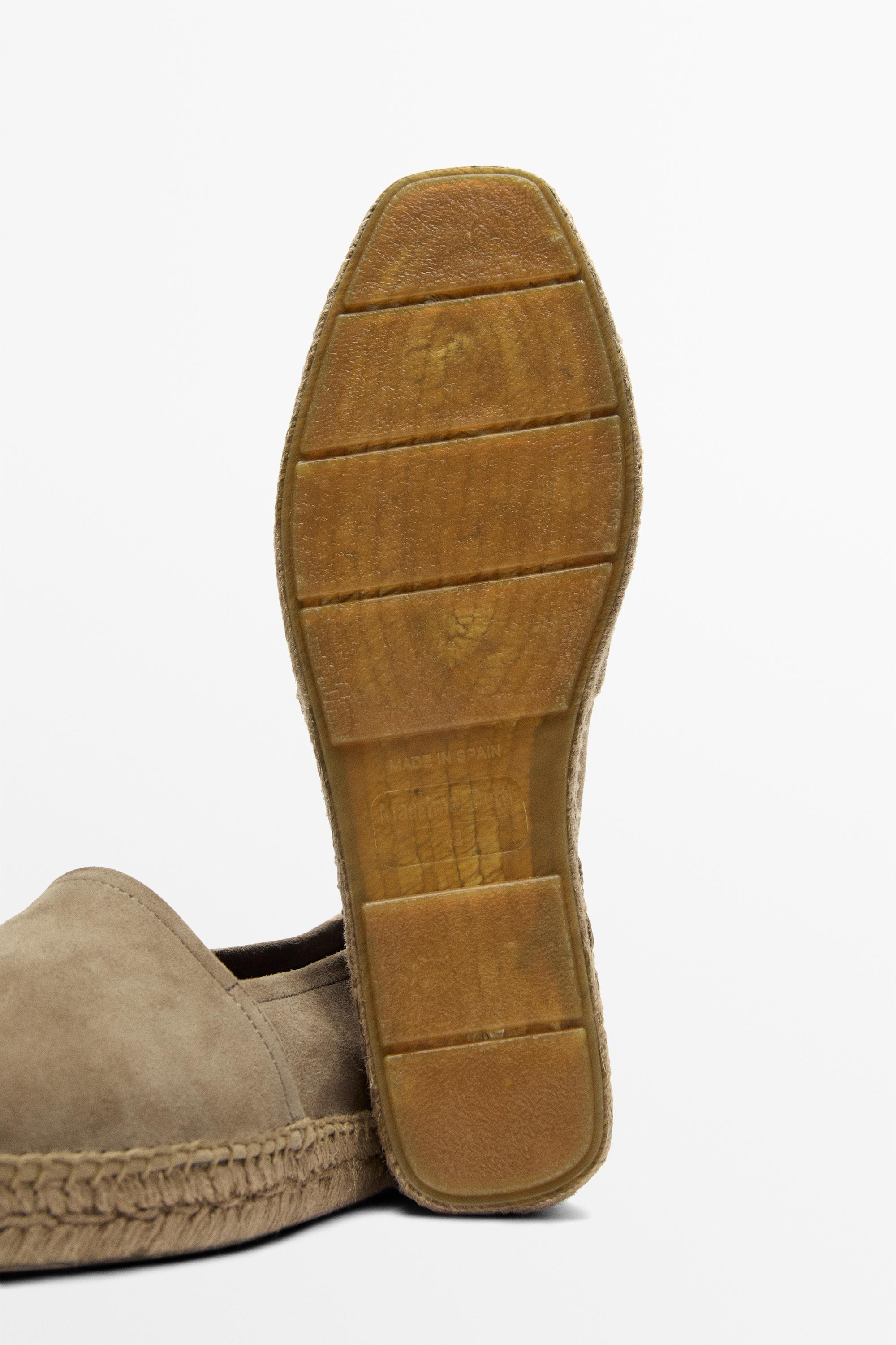Leather espadrilles — SAND