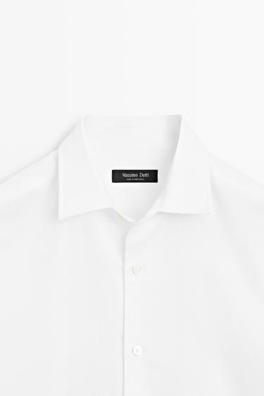 100% cotton twill regular fit shirt — WHITE 9