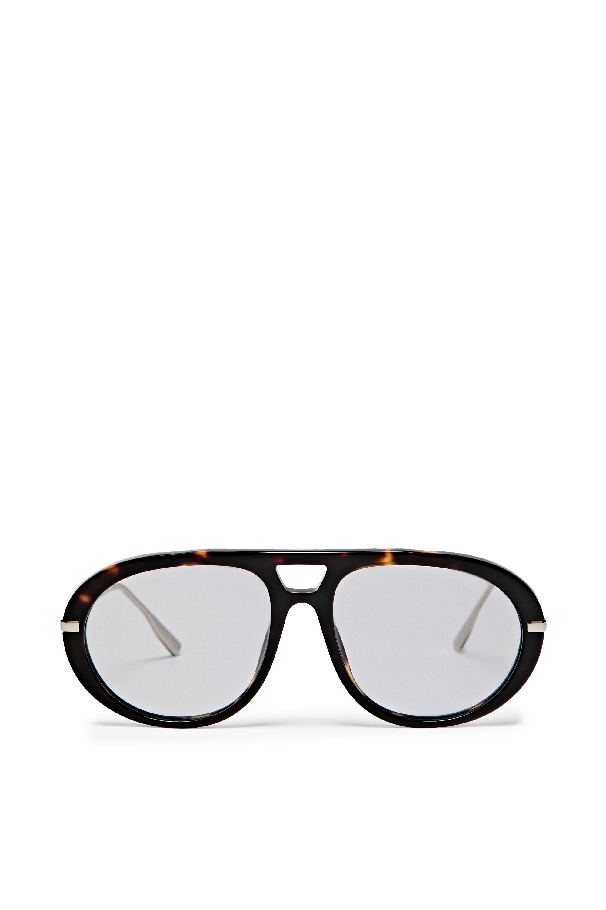 Tortoiseshell-effect aviator glasses — BLUE