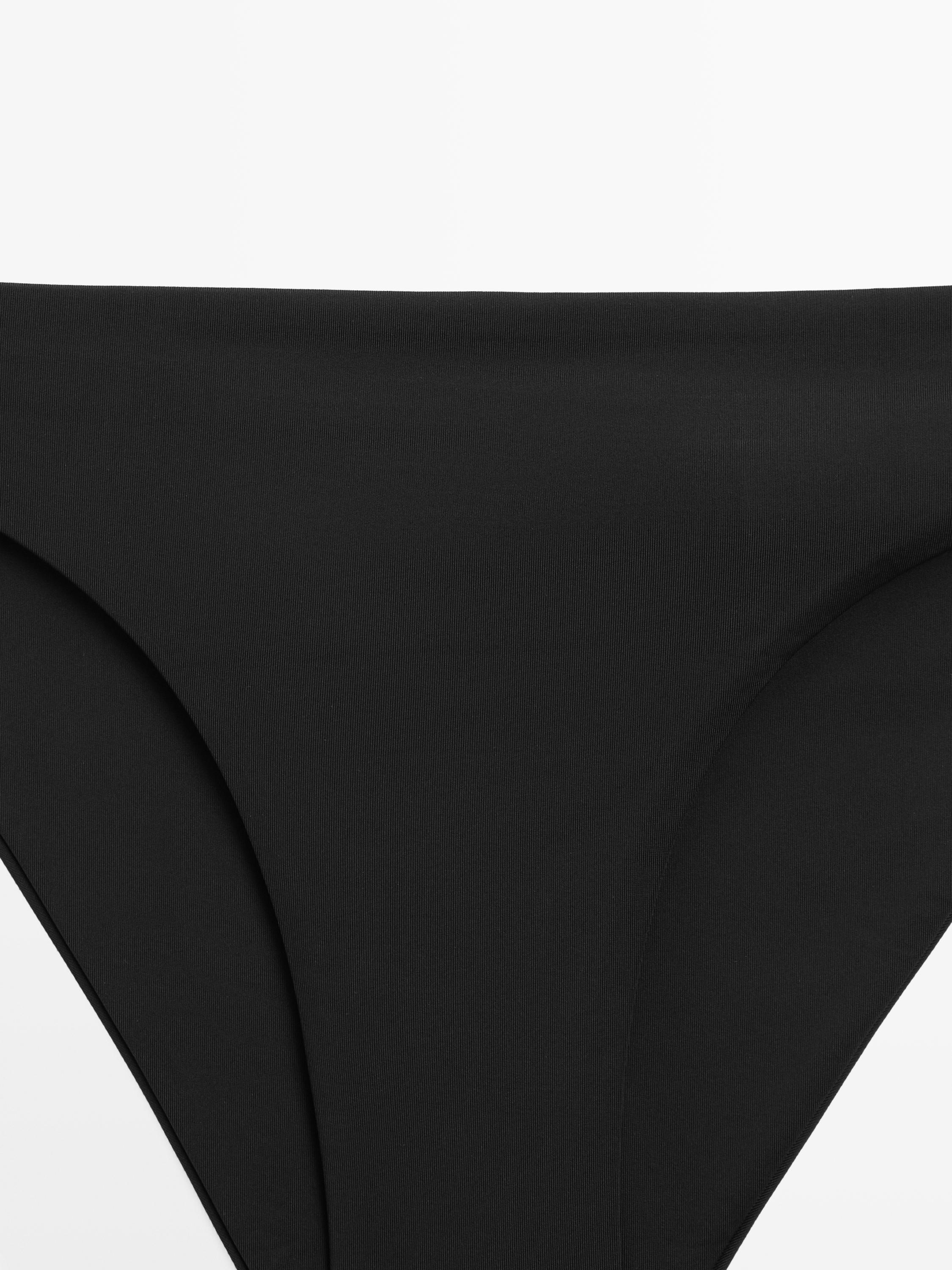 Plain bikini bottoms — BLACK