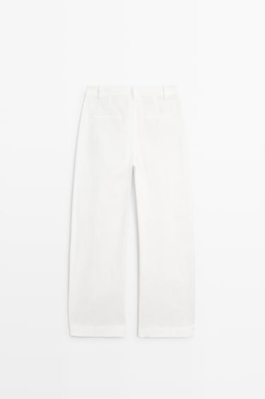 Flowing barrel fit pants — WHITE 6
