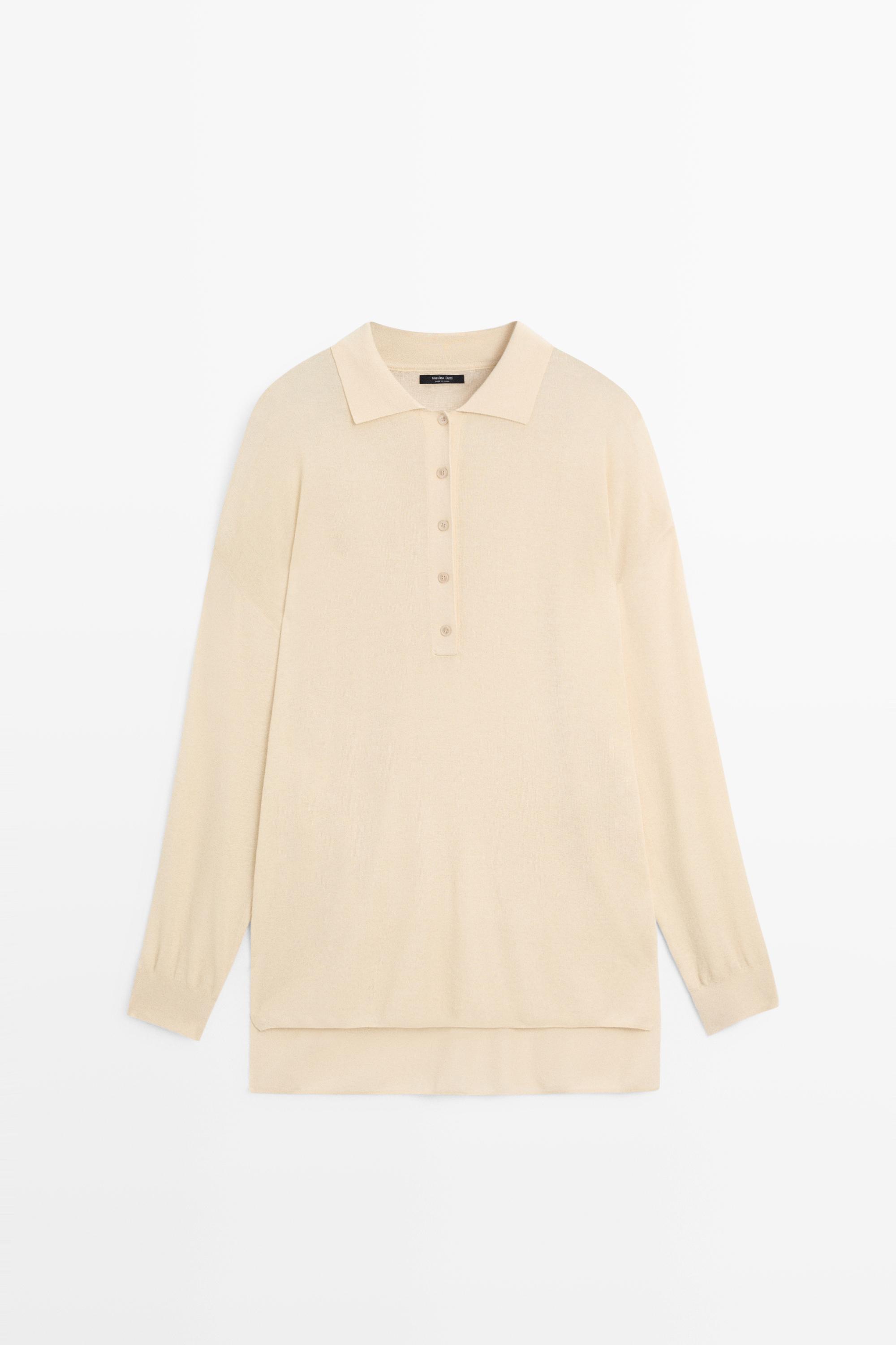 Polo collar sweater — IVORY