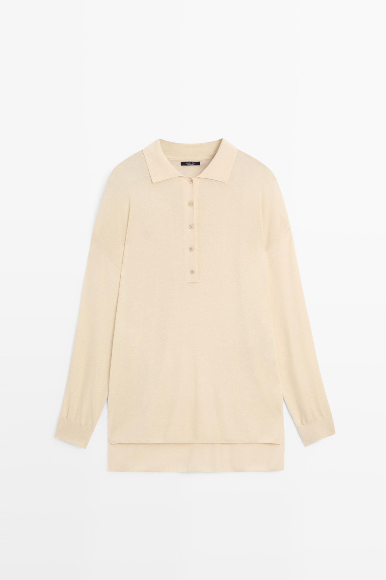 Polo collar sweater — IVORY