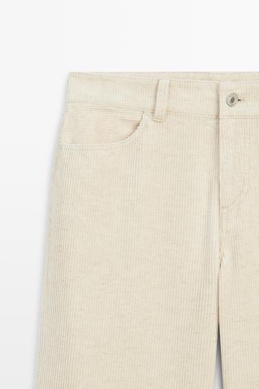 Straight-leg corduroy pants — CREAM 4
