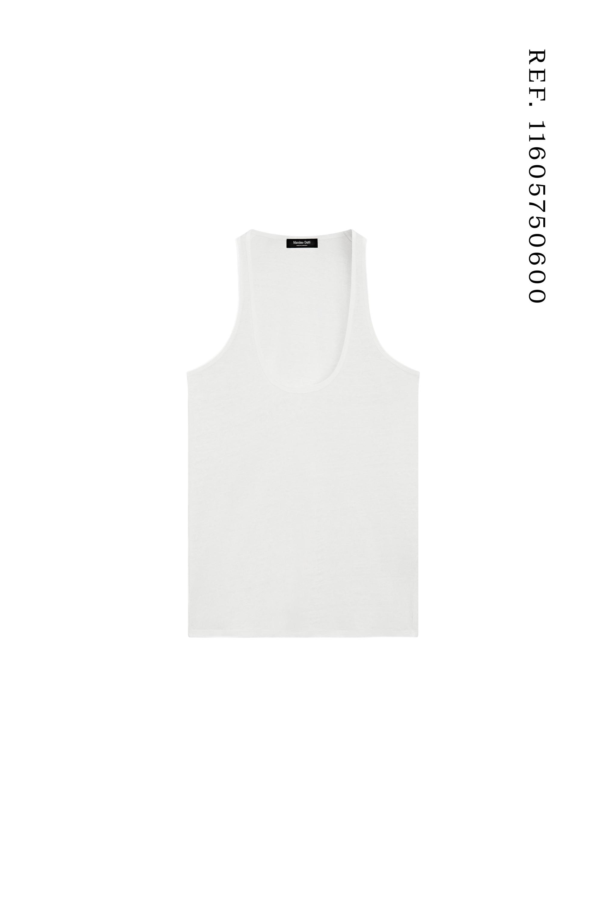 100% linen strappy top — Off white
