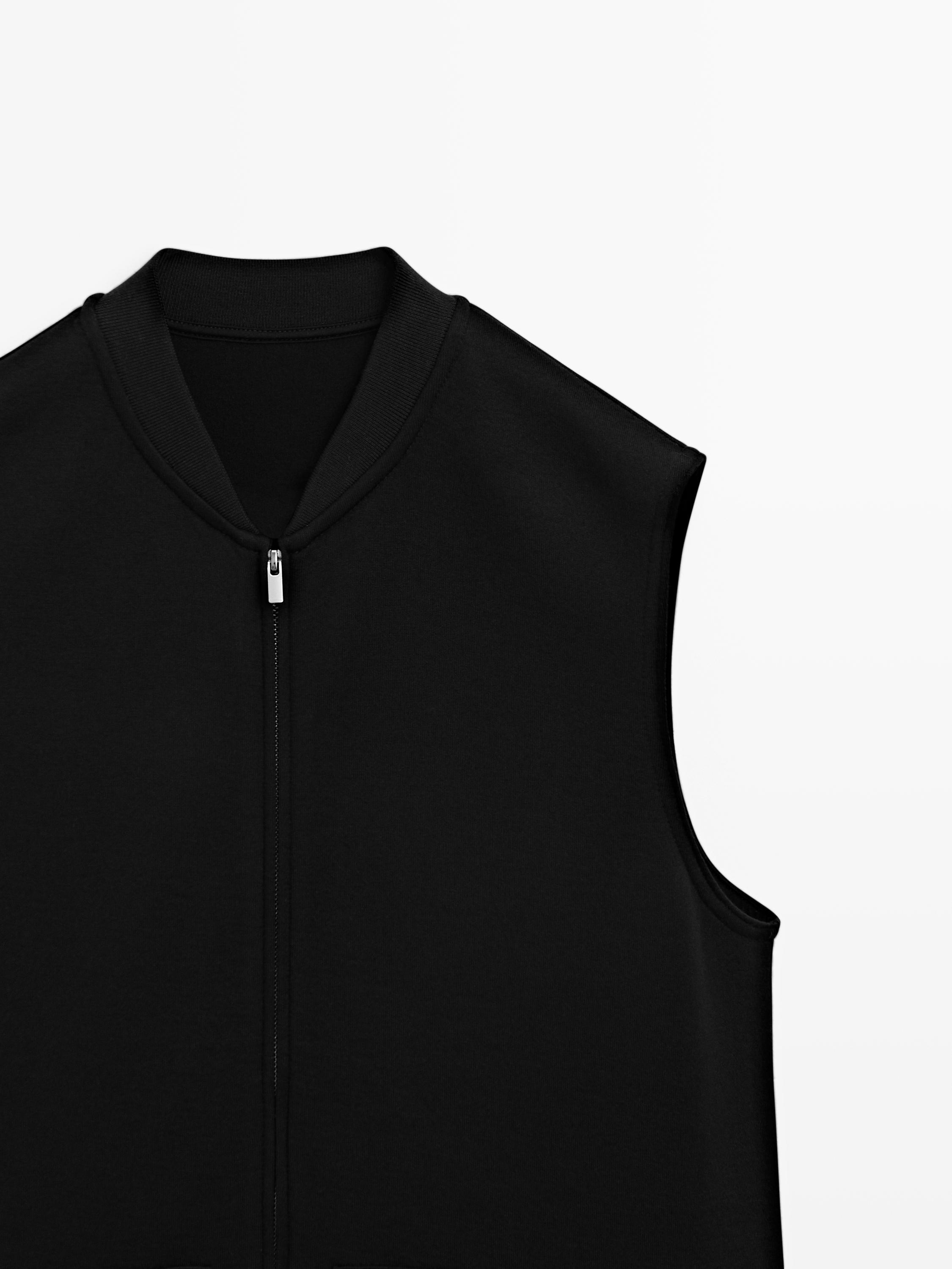 Cotton blend jogger vest