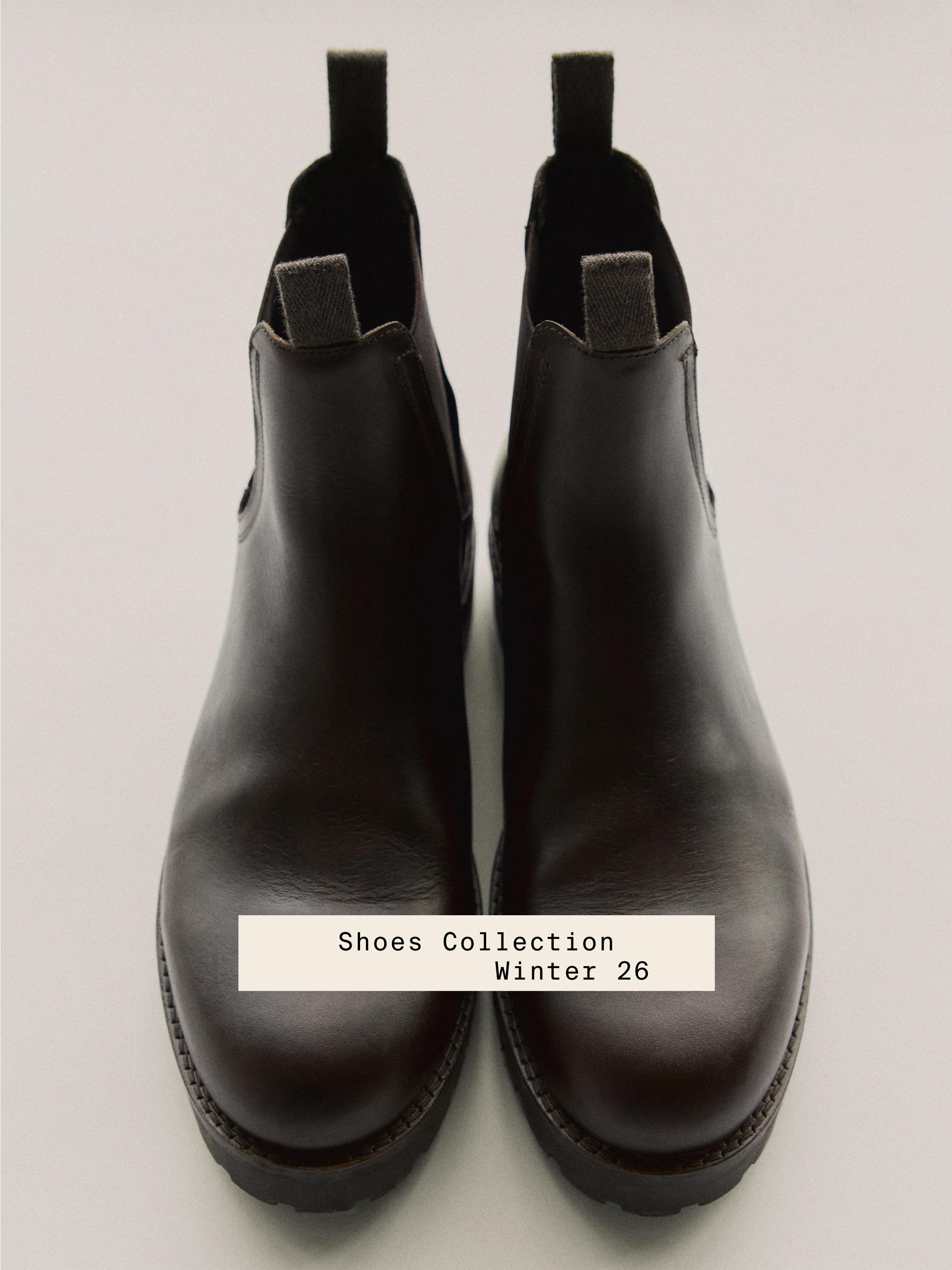 Leather Chelsea boots — BROWN