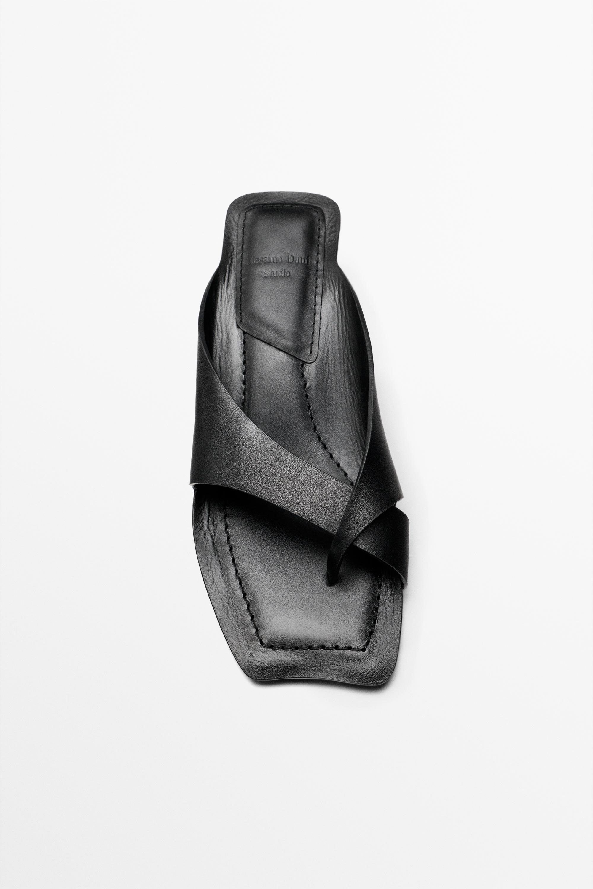 Leather heeled sandals - STUDIO — BLACK (alternate view)