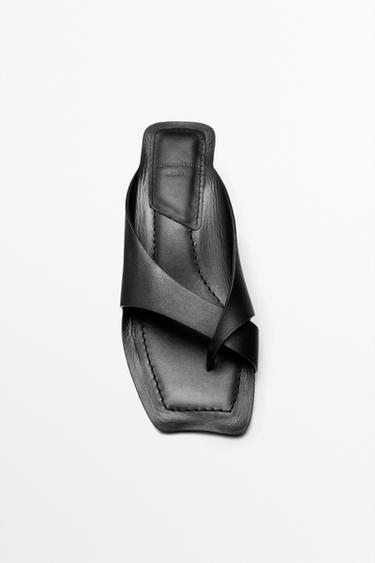 Leather heeled sandals - STUDIO — BLACK 4