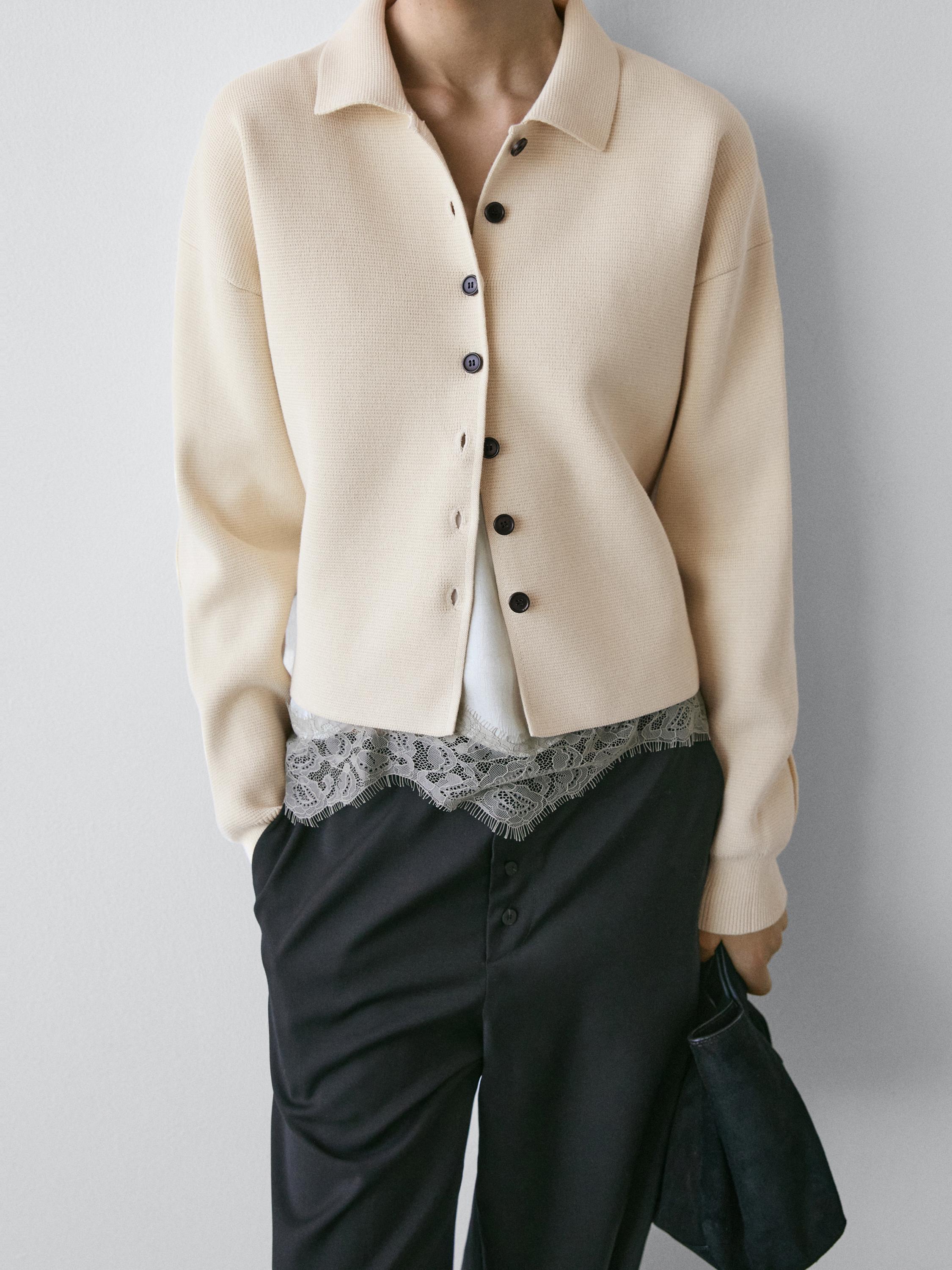 Wool sarouel trousers with tie detail — BLACK