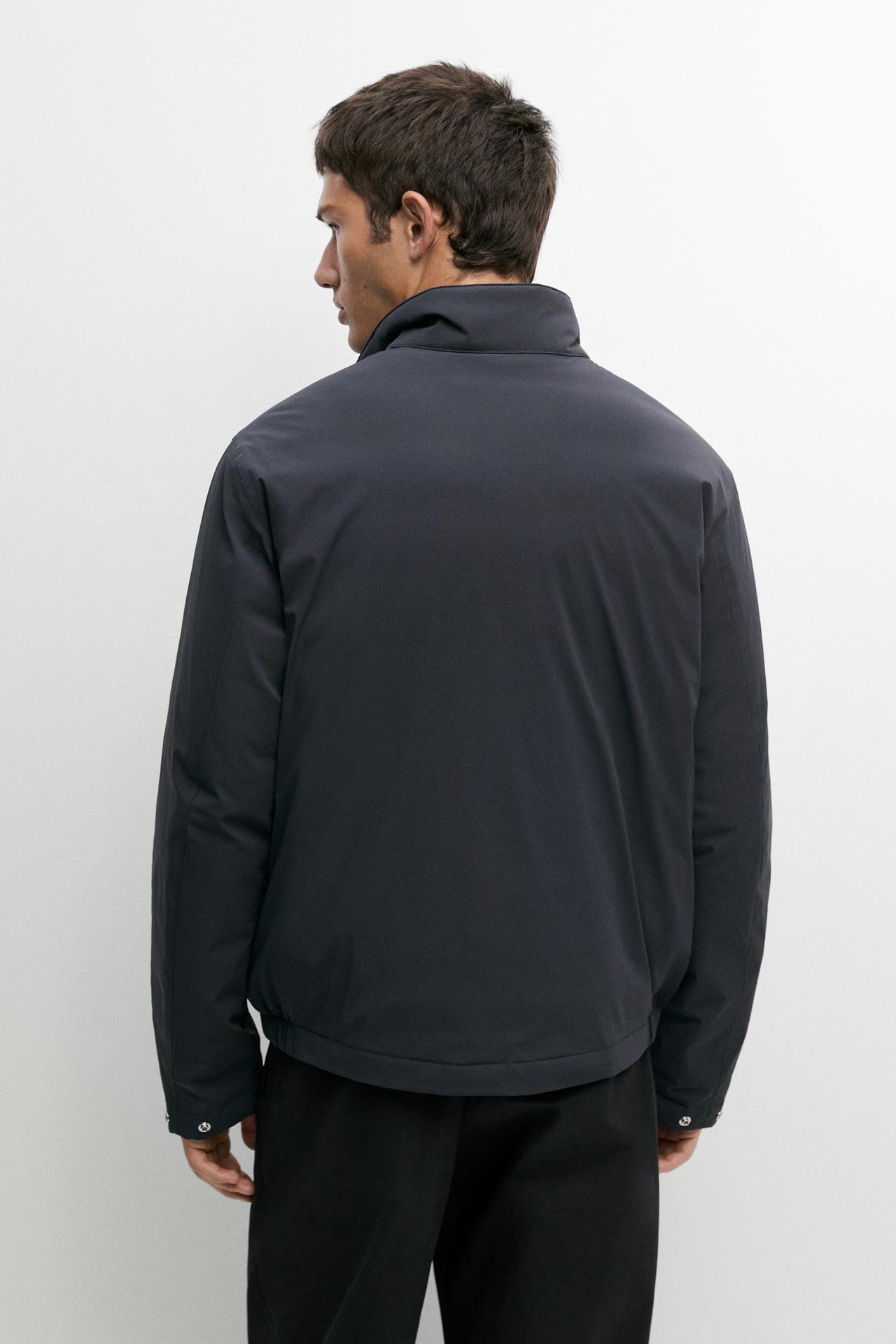 Lightweight quilted down bomber jacket — Light Blue