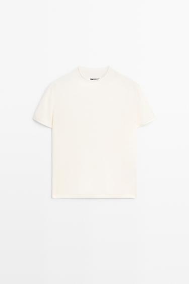100% cotton short sleeve sweater — CREAM 1