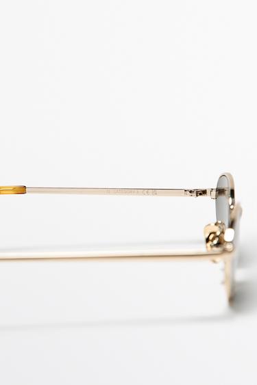 Oval metal sunglasses — GOLDEN 5