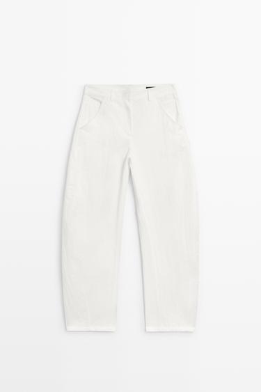 Cotton cargo pants — WHITE 2