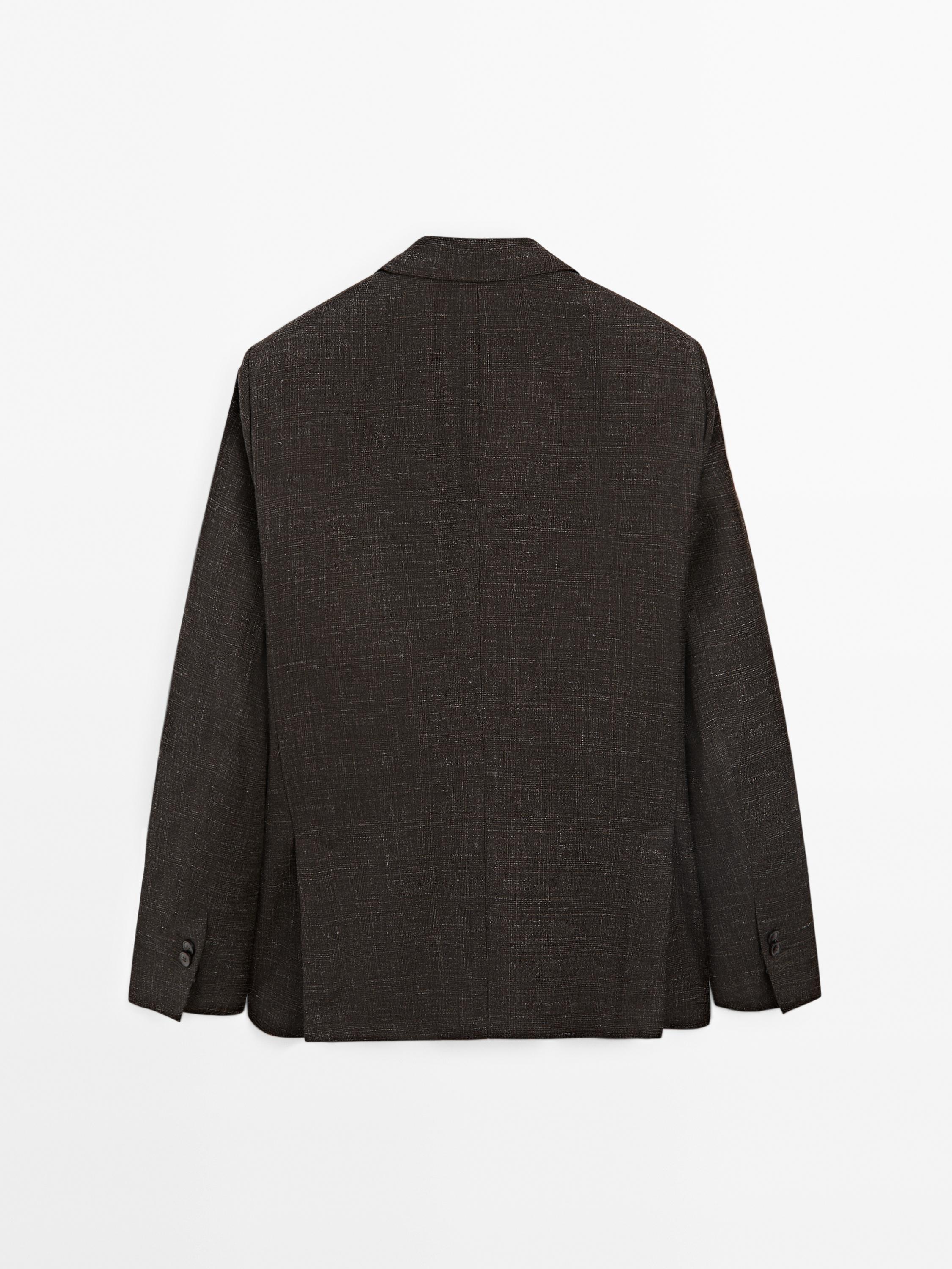 Wool blend smart blazer