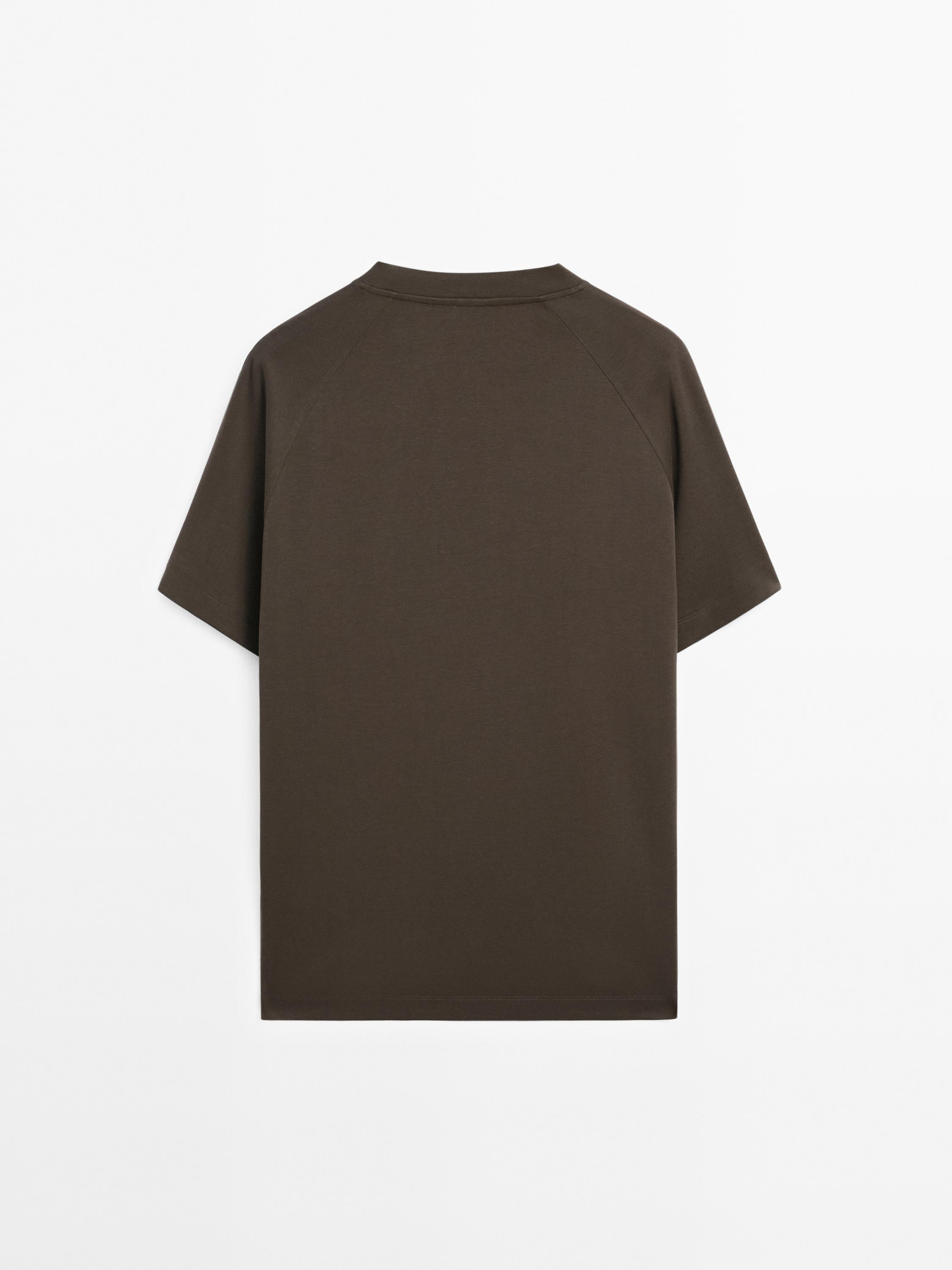 ★Massimo Dutti★ LE Regular Fit Cotton Blend T-Shirt Regular fit cotton blend T-shirt - Limited Edition · Olive