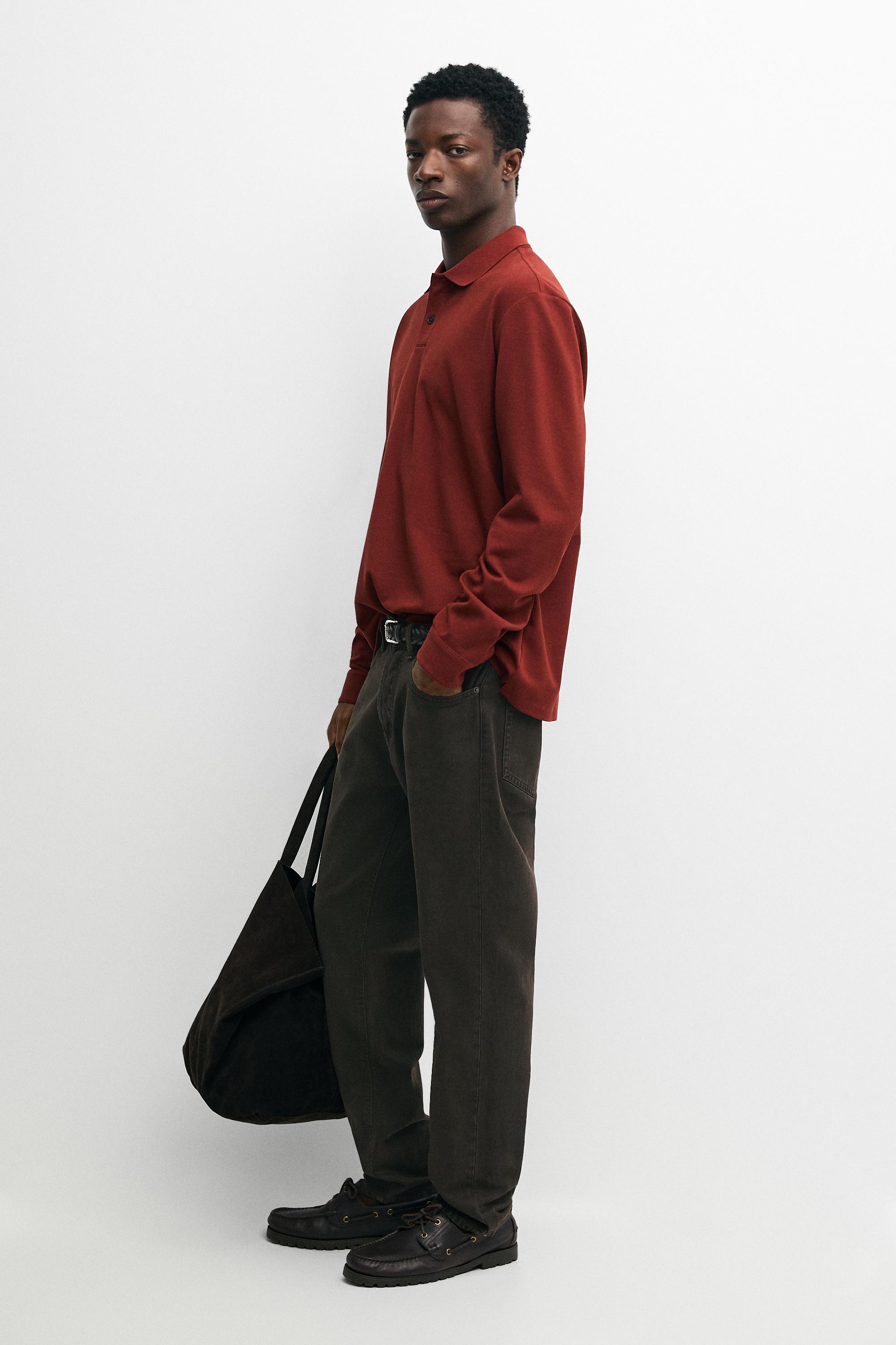 Polo en maille micro-structurée 100 % coton