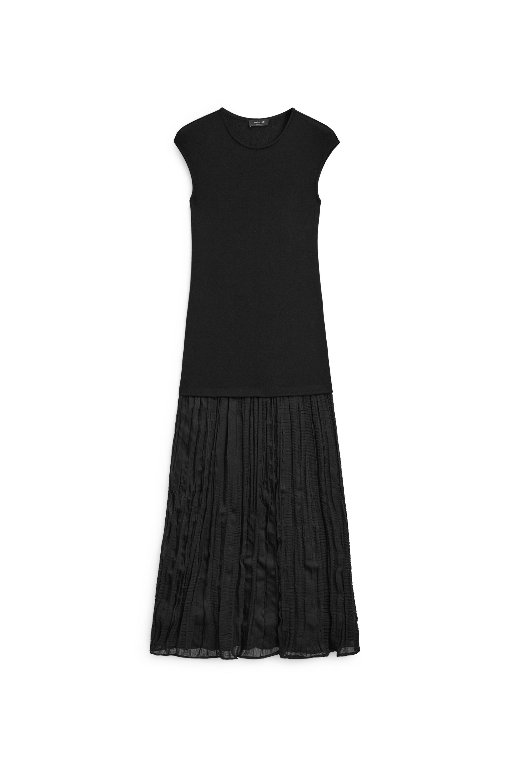 massimo dutti black pleated dress Massimo Dutti Limited Edition Black Sheer V-Neck Tulle Draped Maxi Dress XS