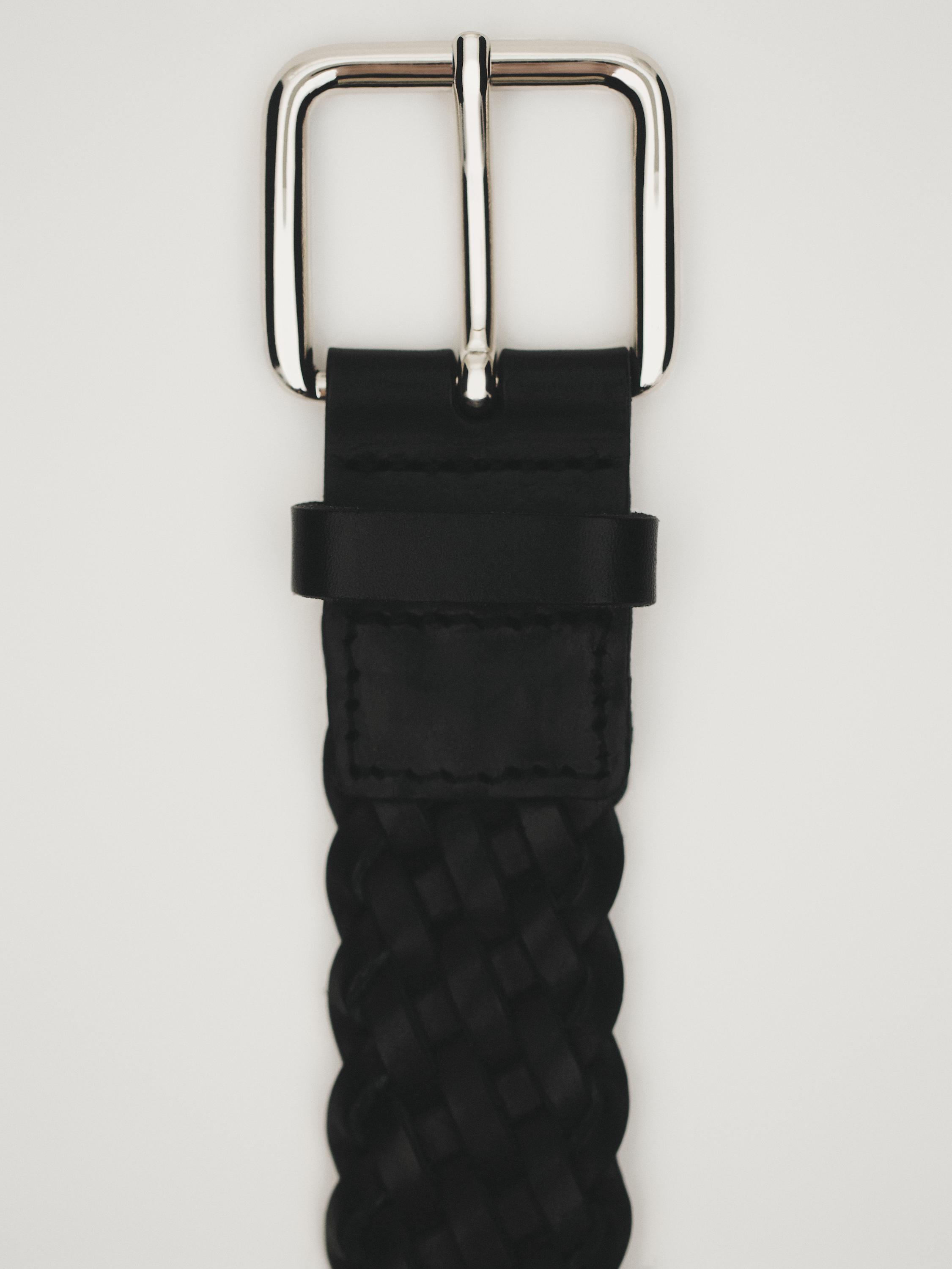 Ceinture en cuir tressée