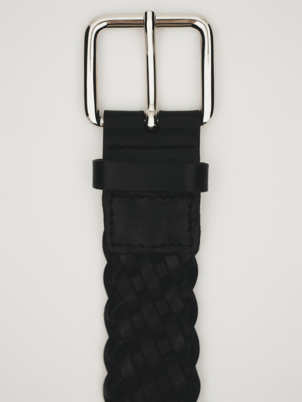 Braided Leather Belt Black Massimo Dutti braided-leather-belt-black-massimo-dutti