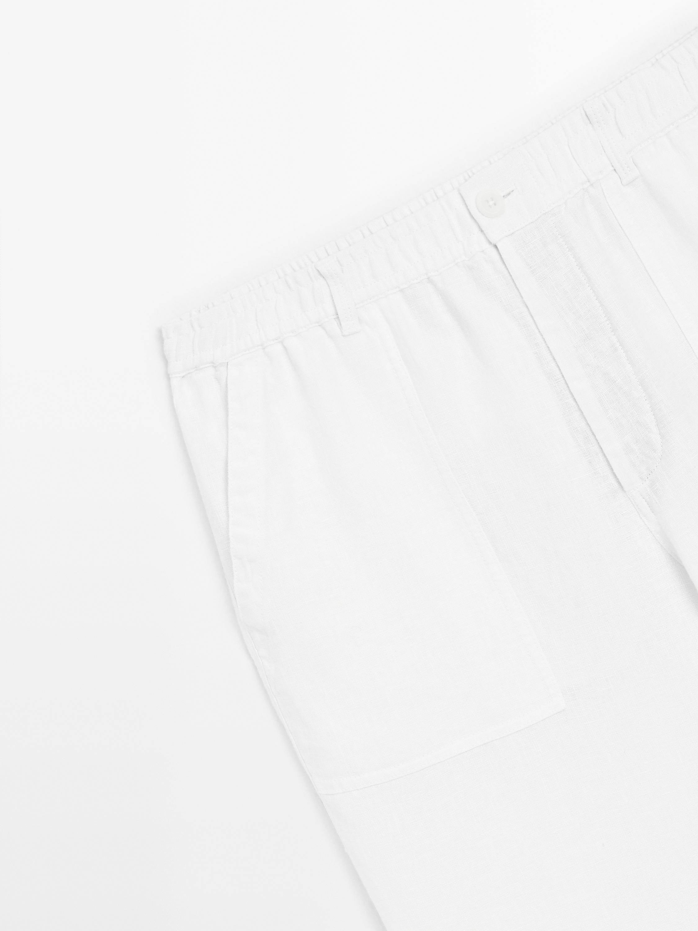 100% linen jogger fit trousers