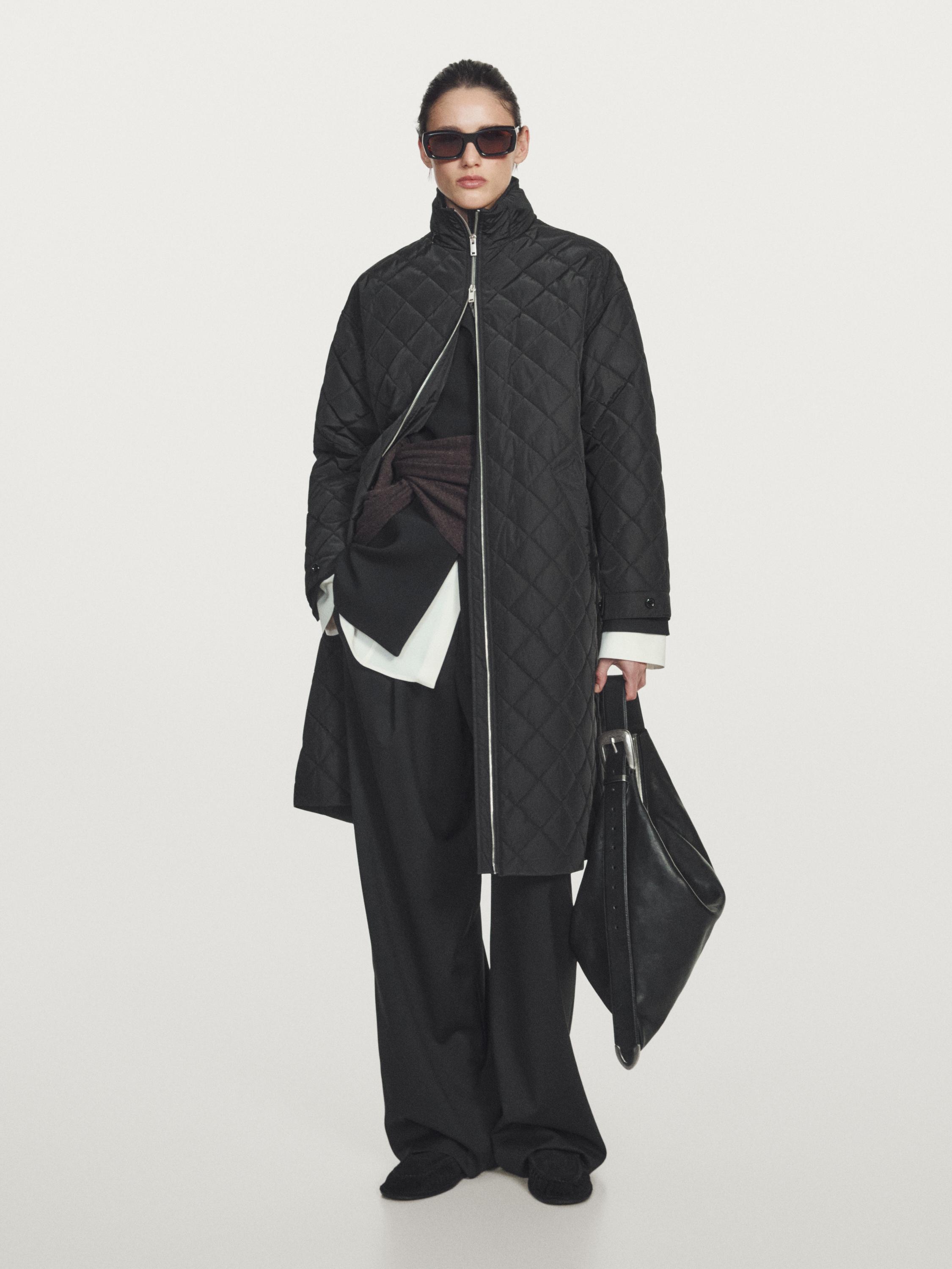 Parka panjang berlapis oversize anti-air