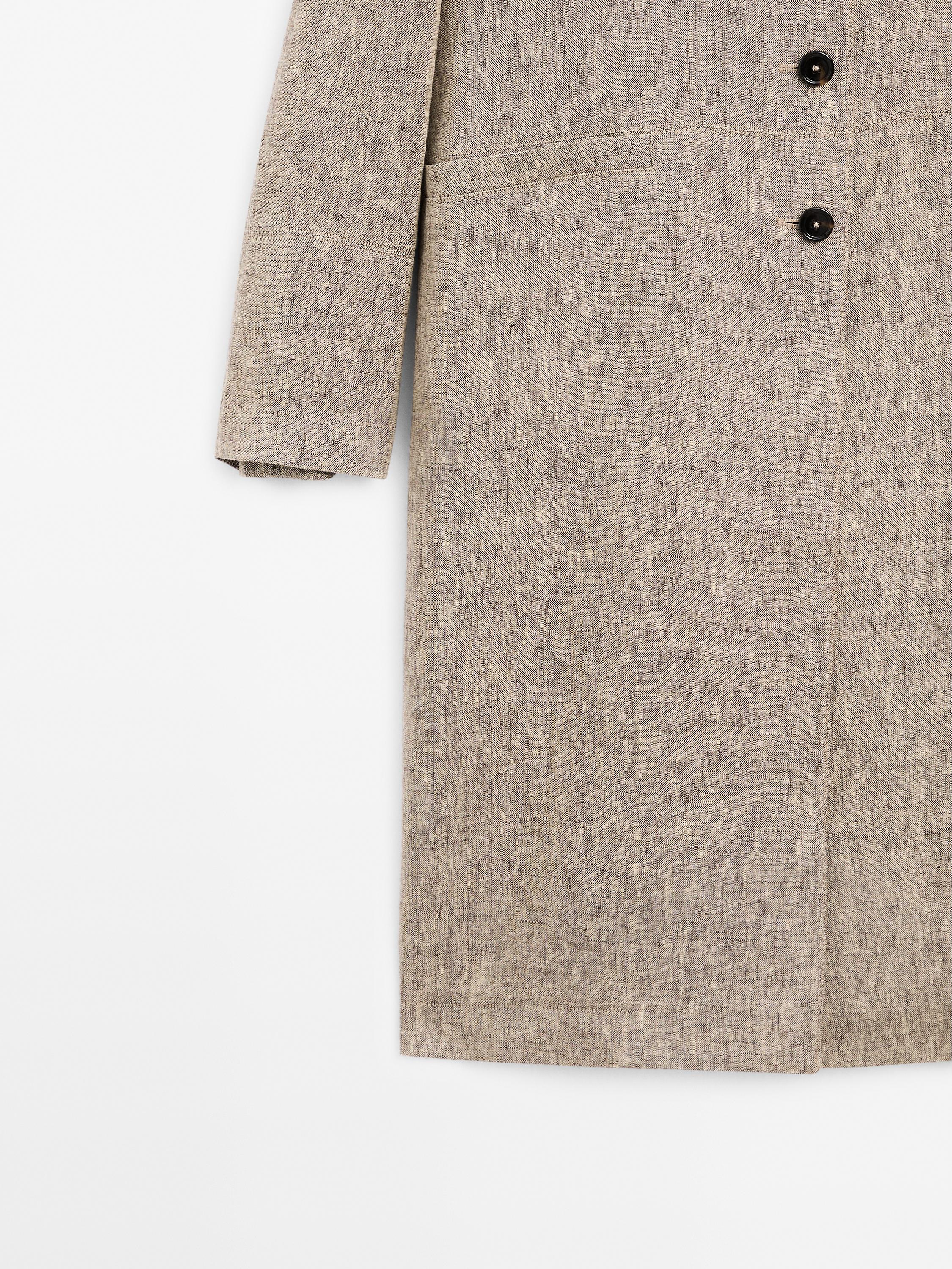 Lightweight 100% linen coat