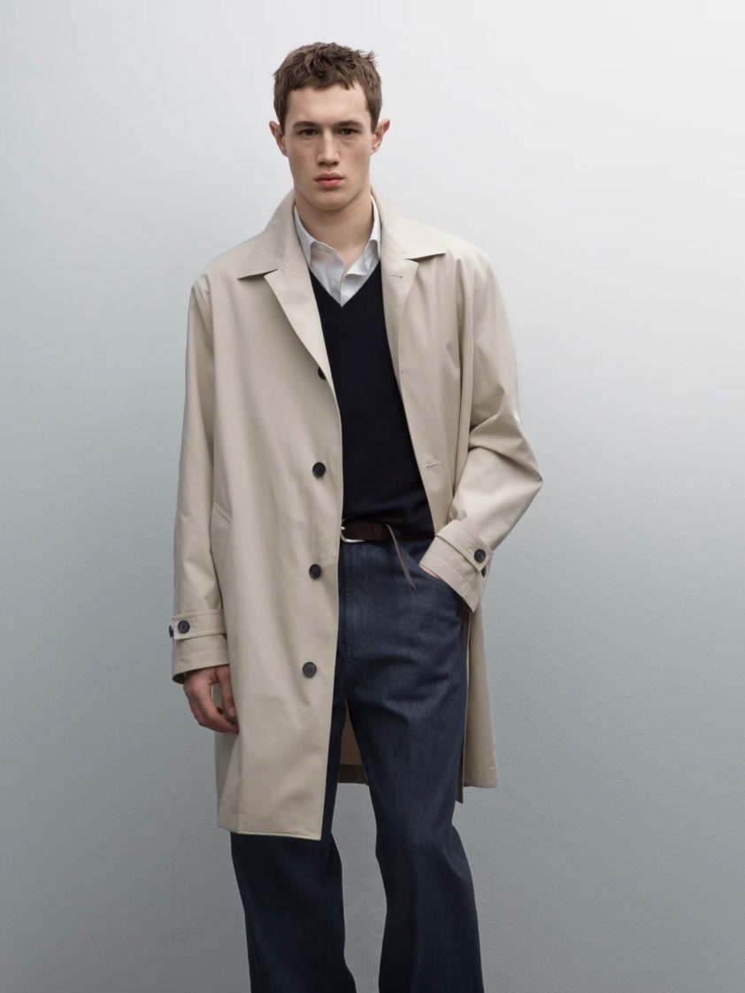 100% cotton trench coat