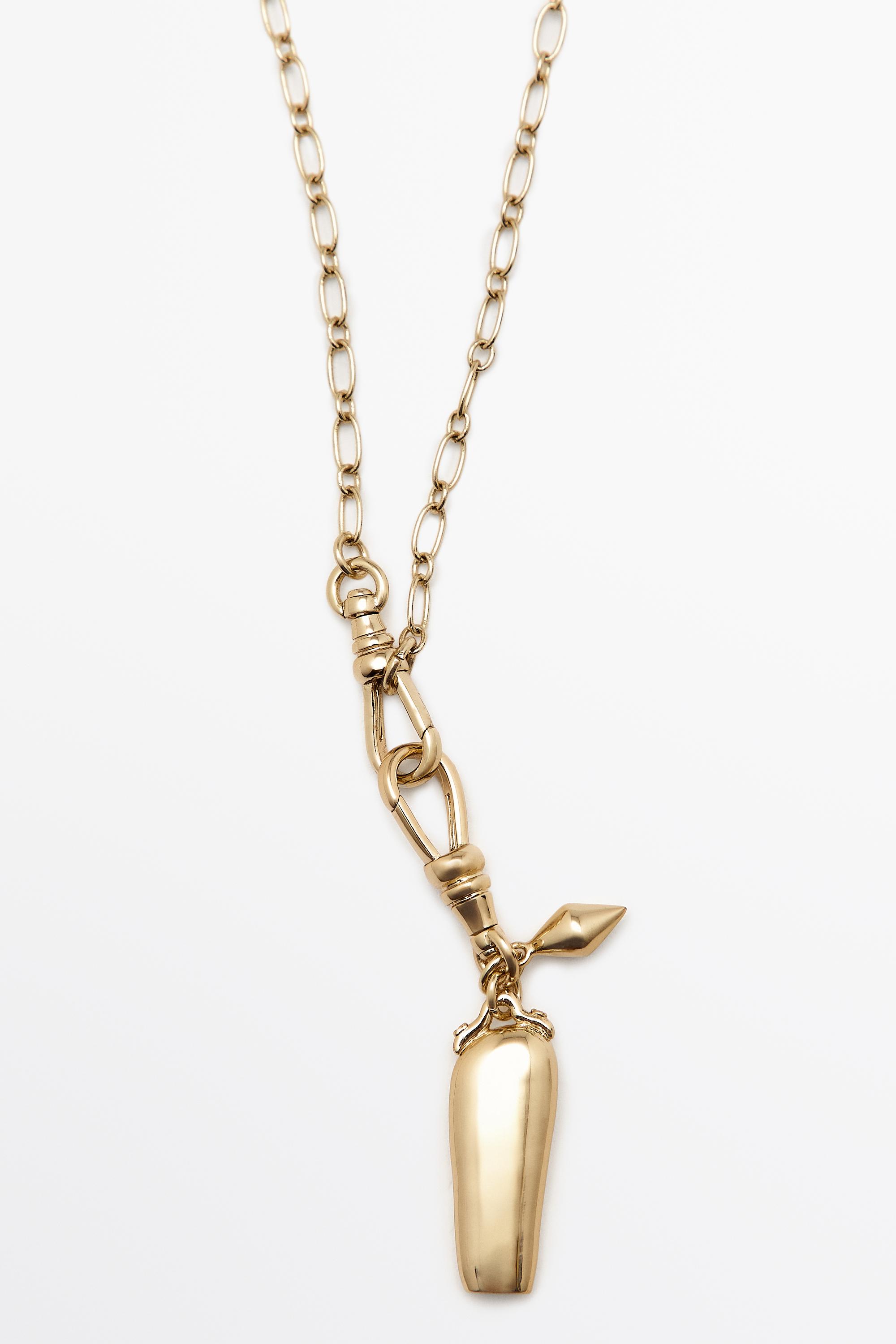 Elongated charm pendant — GOLDEN