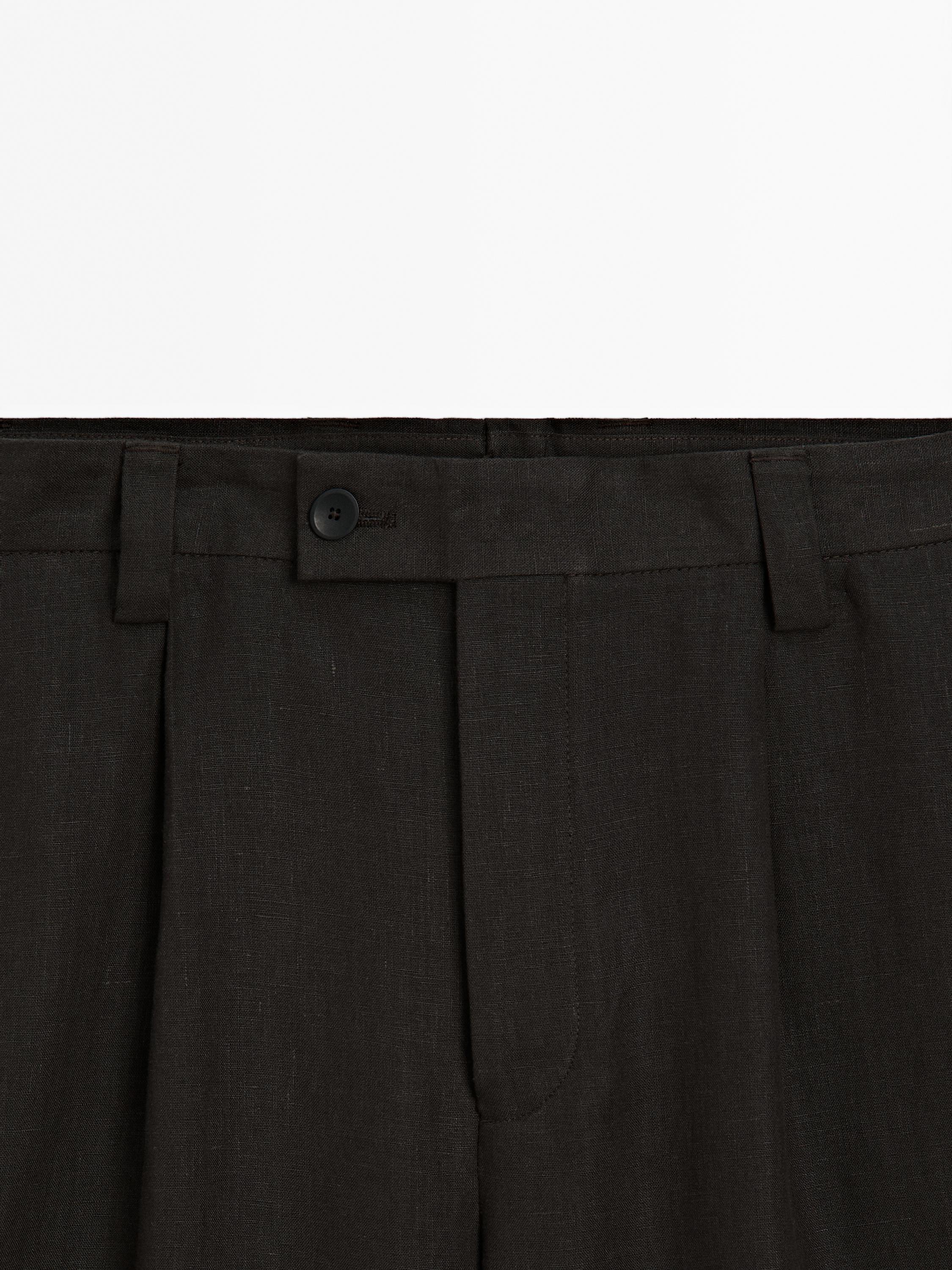 Pantalone od 100% lanenog kepera sa ušicima - Limited Edition