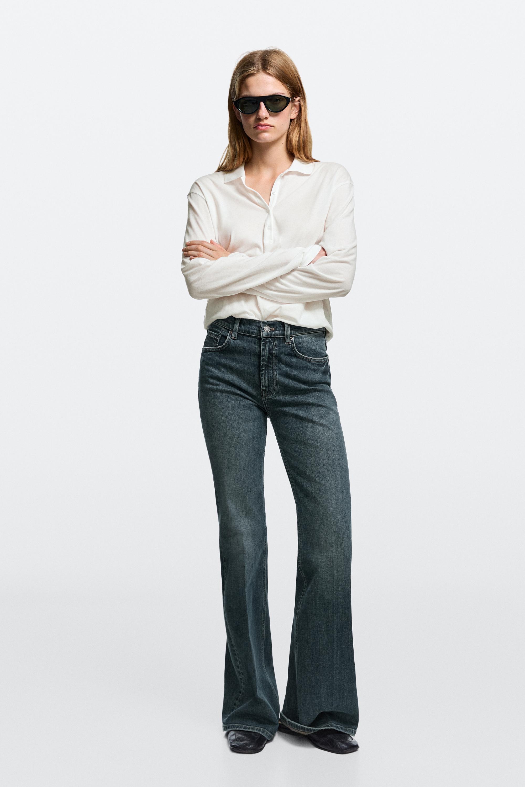 High-waist skinny flare jeans