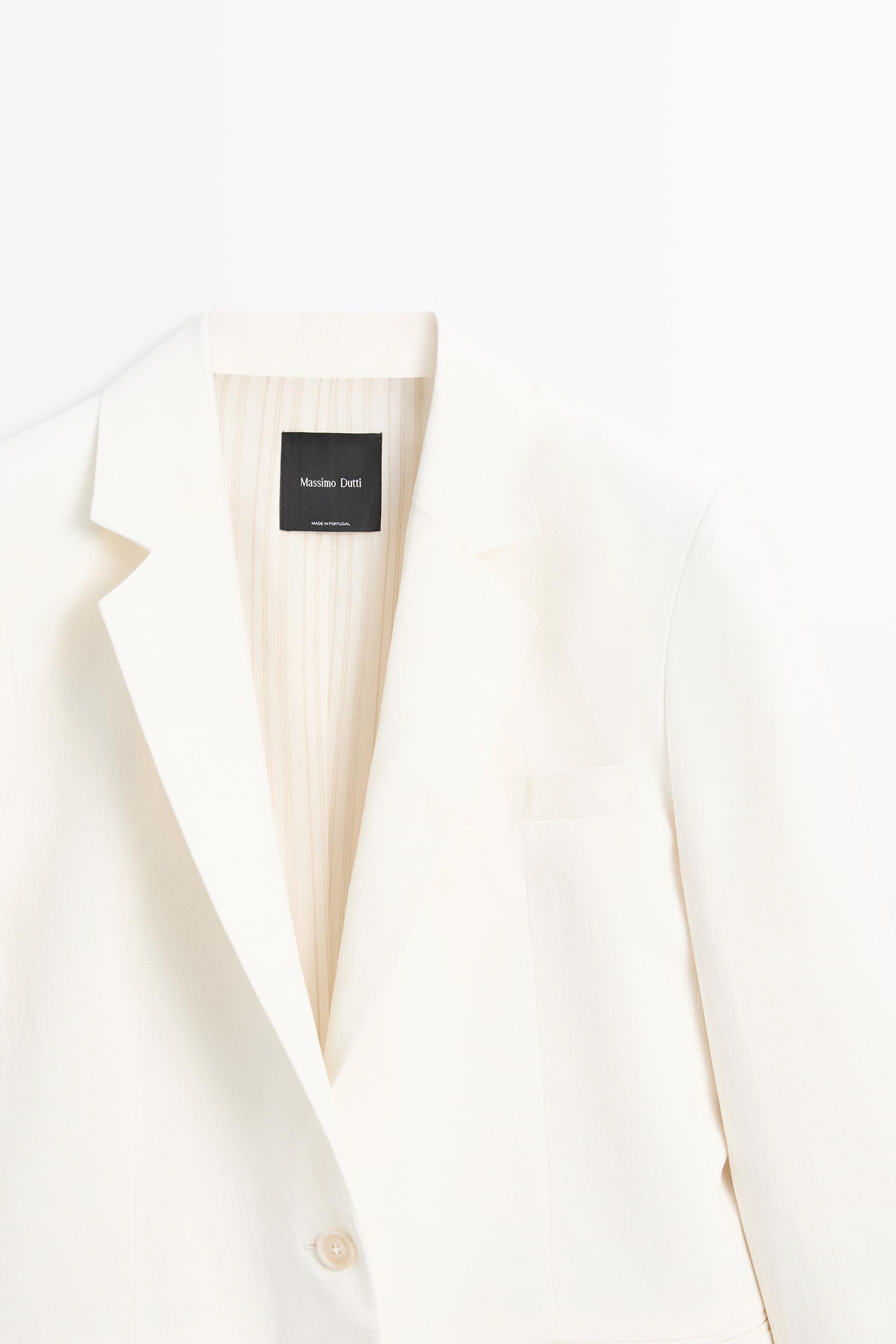 100% linen oversize blazer — Off white