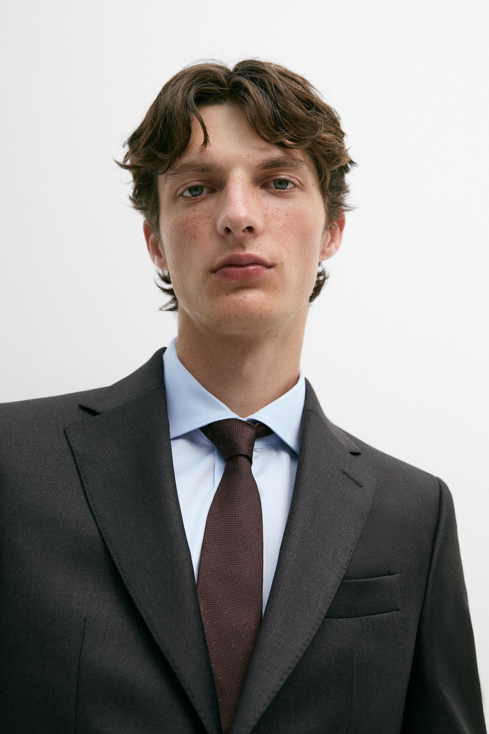 100% cool wool suit blazer — CHARCOAL