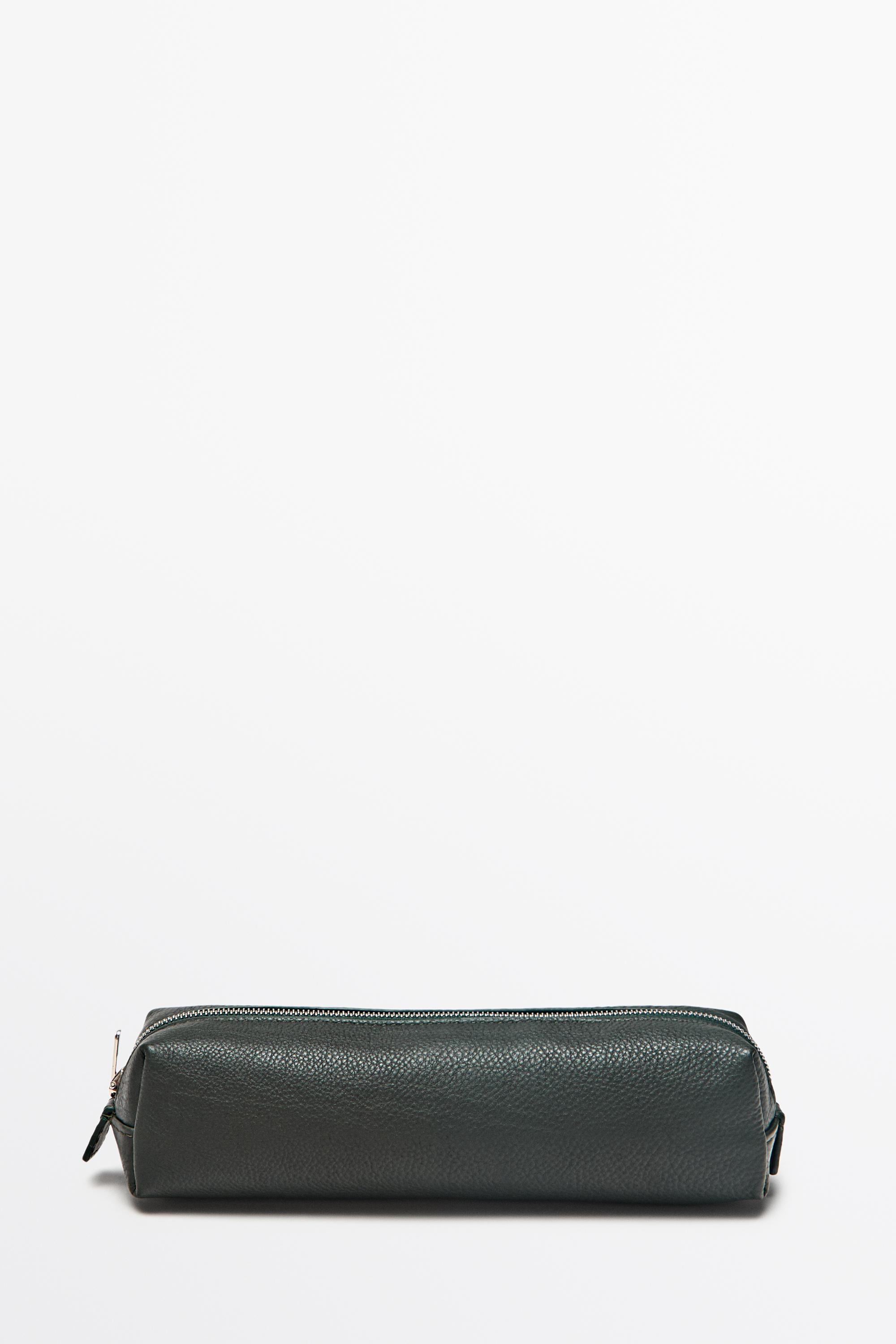 Estuche cremallera piel napa