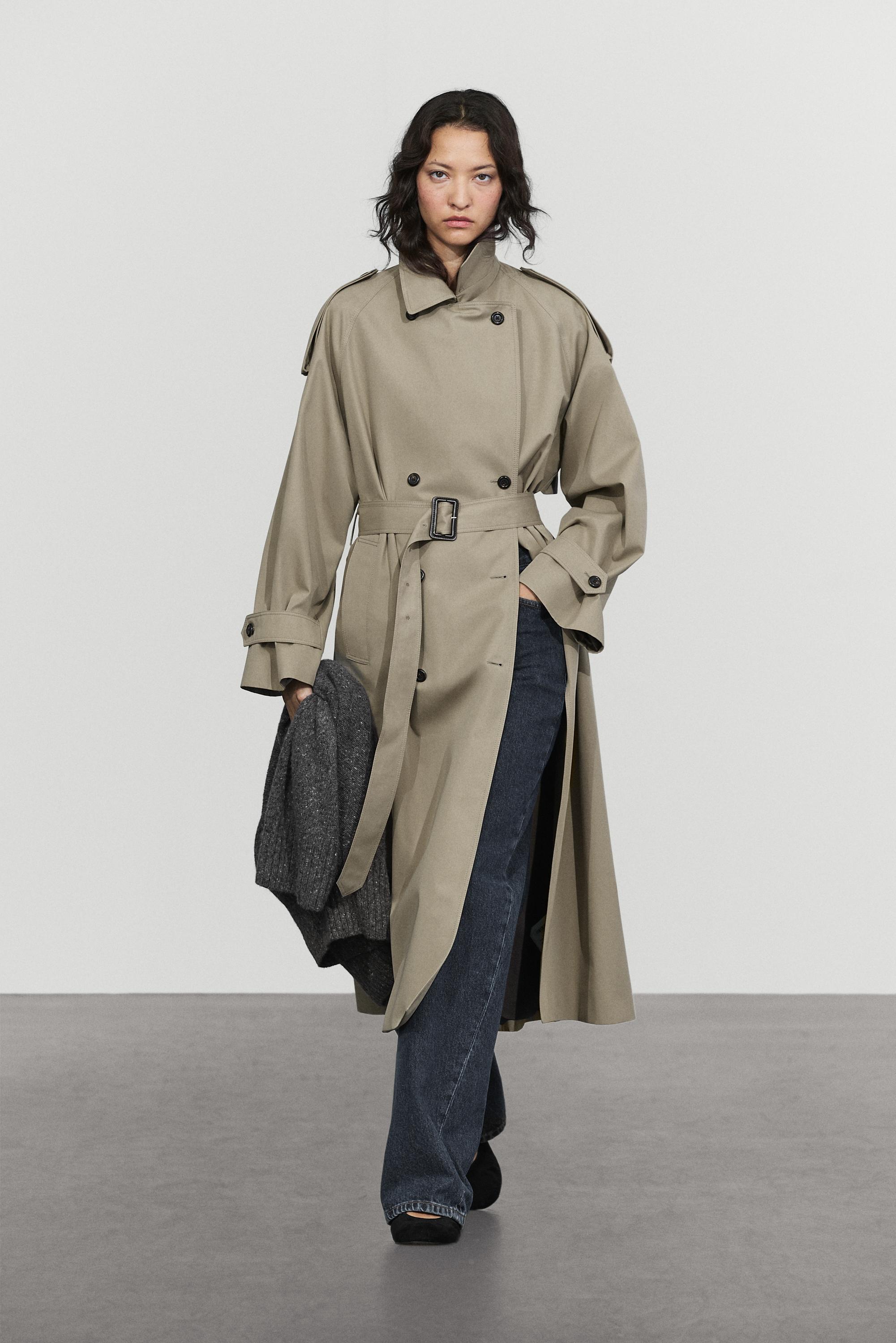 Trench Doppiopetto - Beige - L - Massimo Dutti - Female