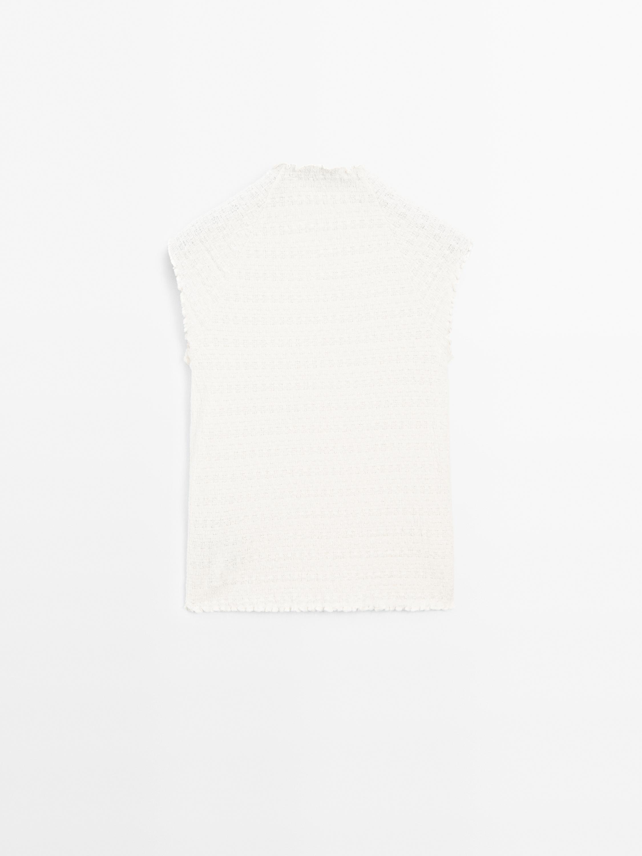 T-shirt texturé à manches raglan