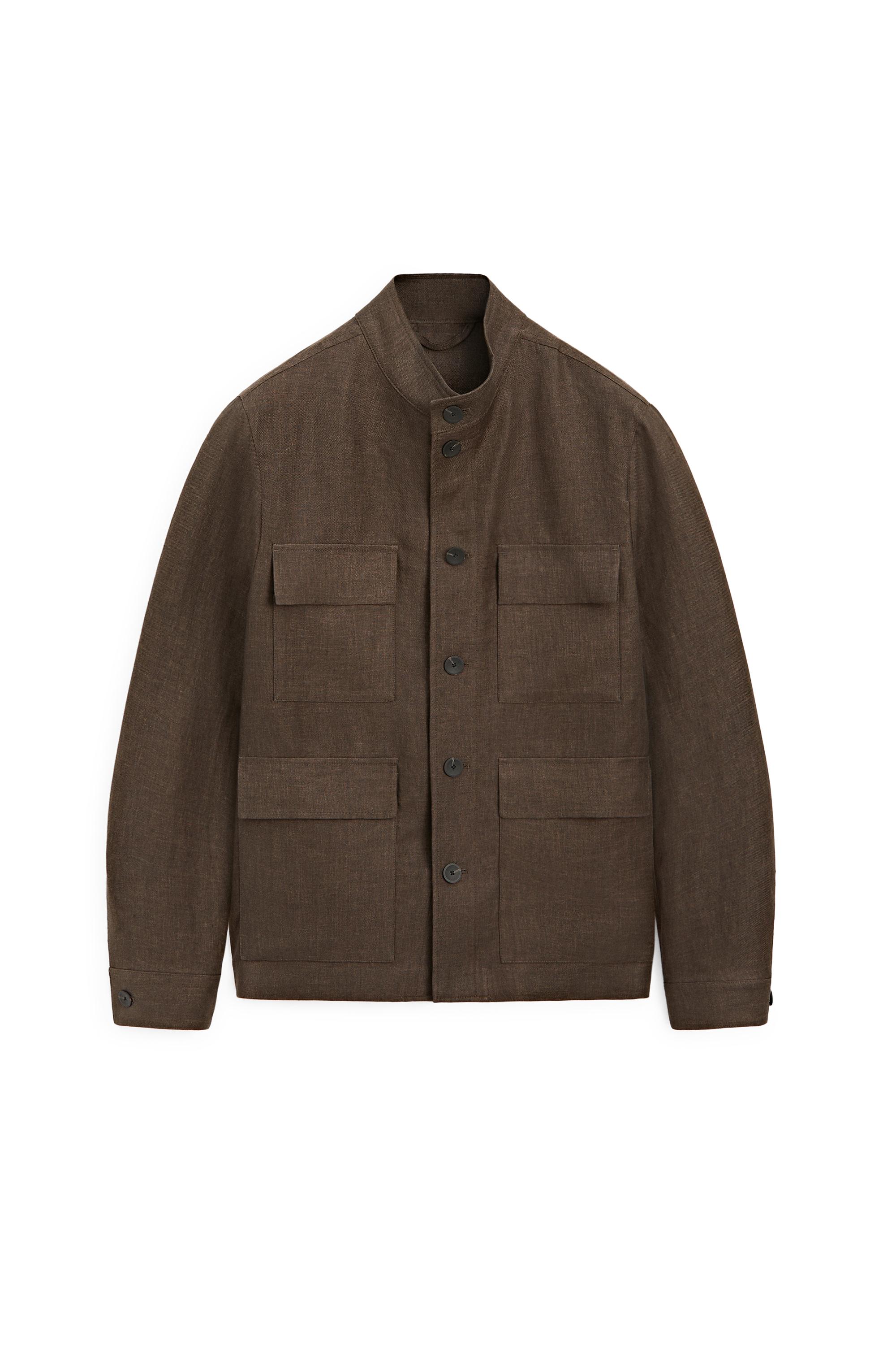 Total look faded linen overshirt — OCHRE