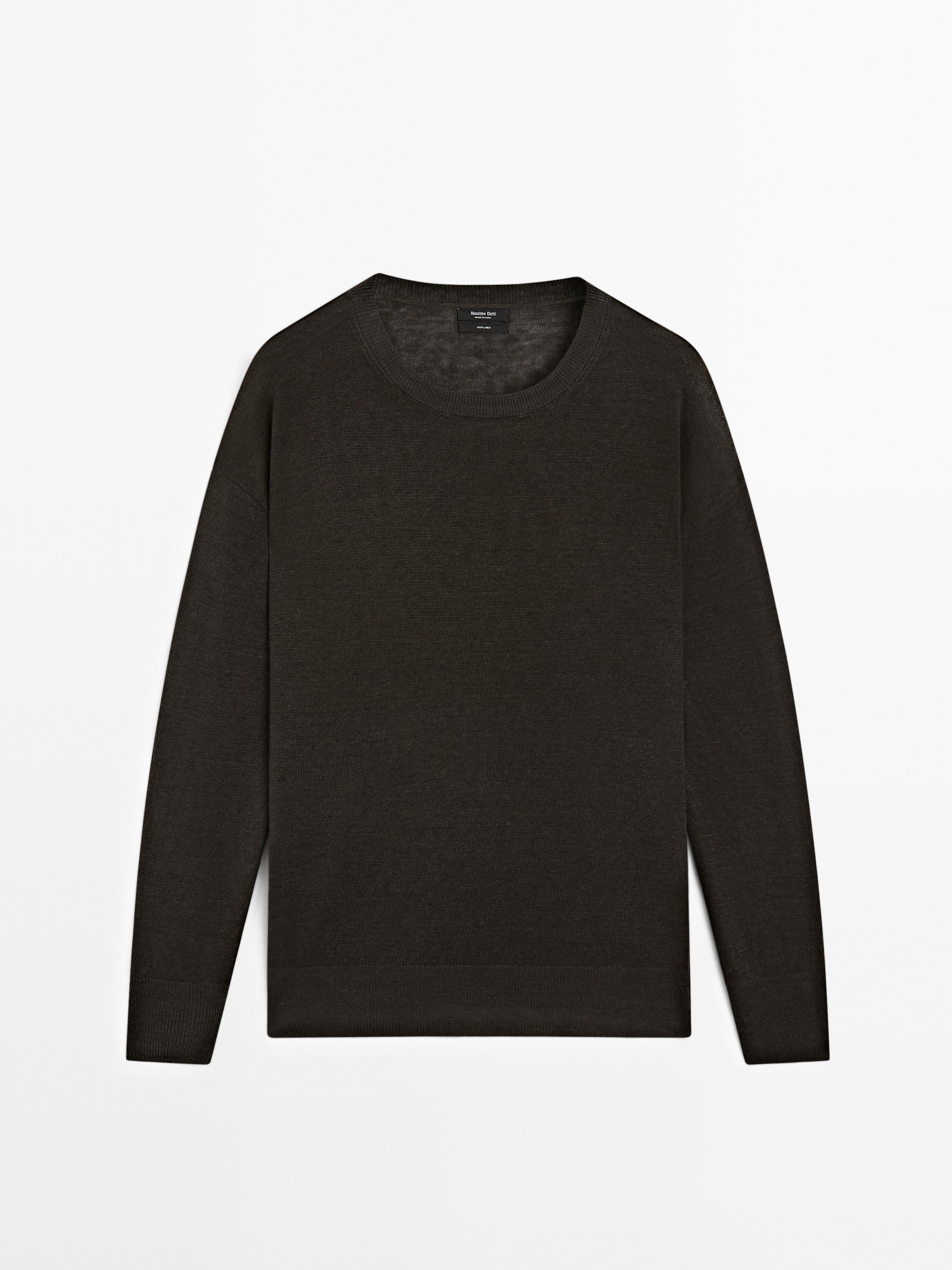 100% linen oversize knit sweater