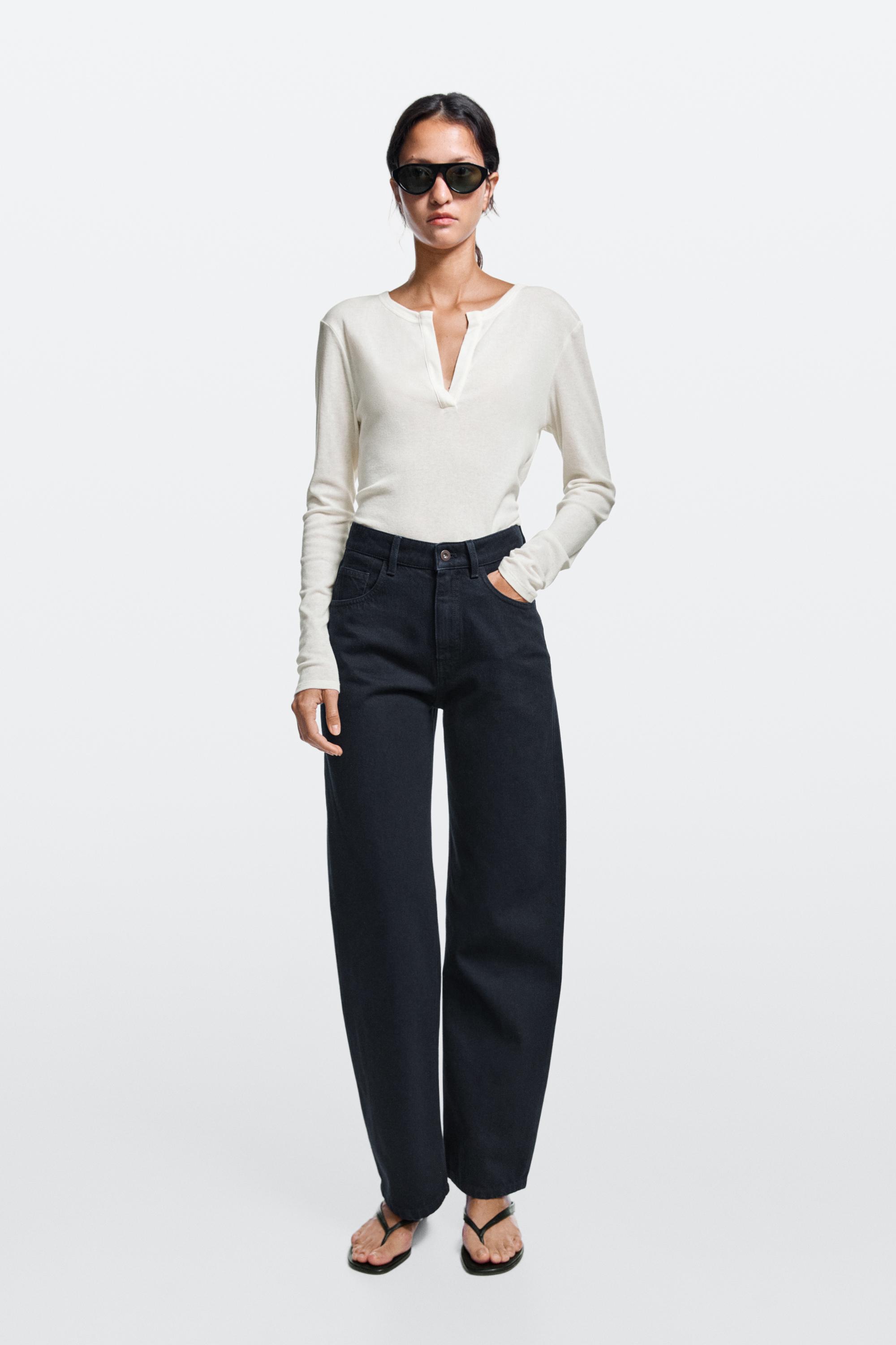 High-waist barrel fit jeans