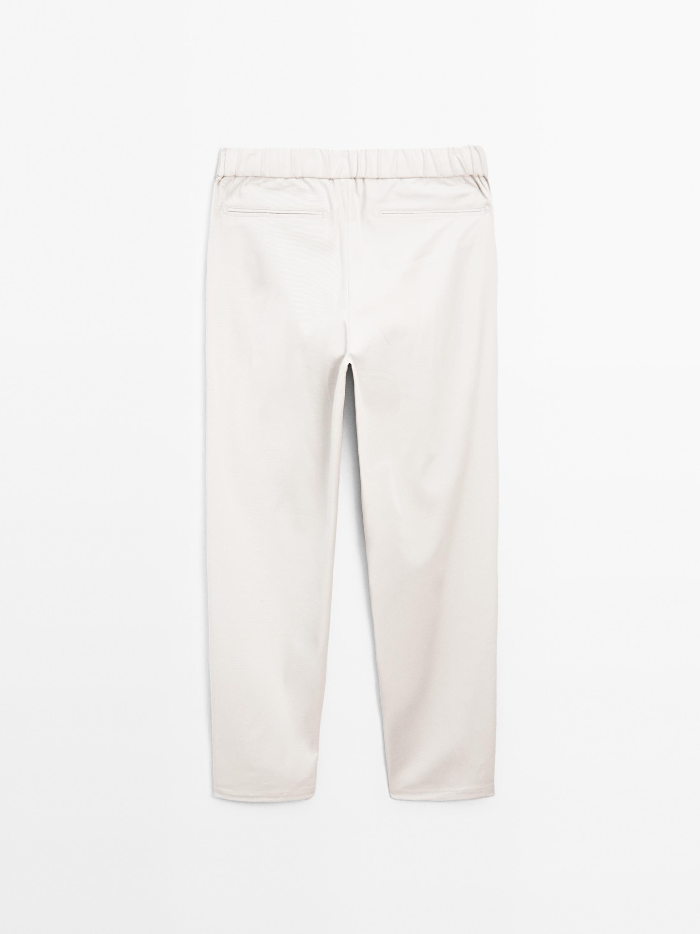 Cotton blend semi joggers