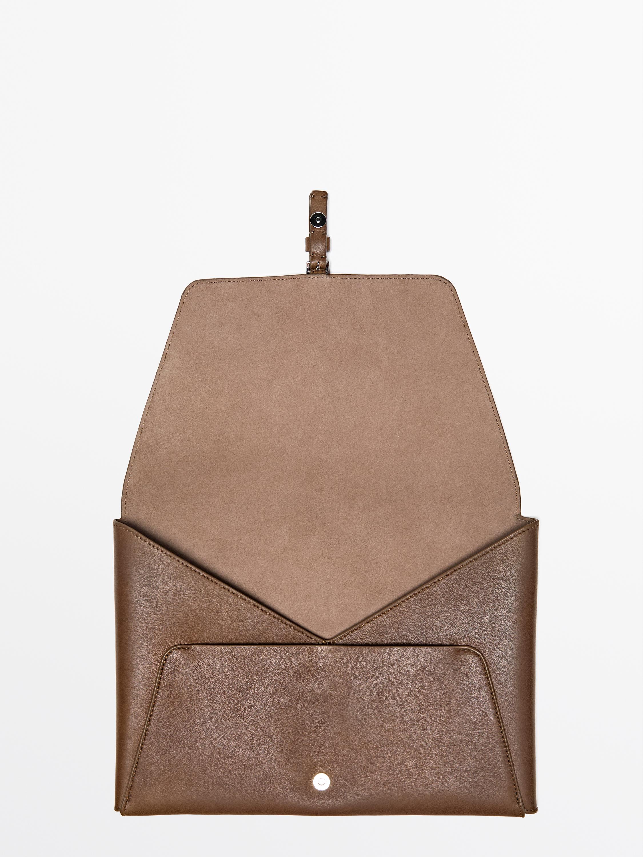 Nappa leather iPad case — MOLE BROWN