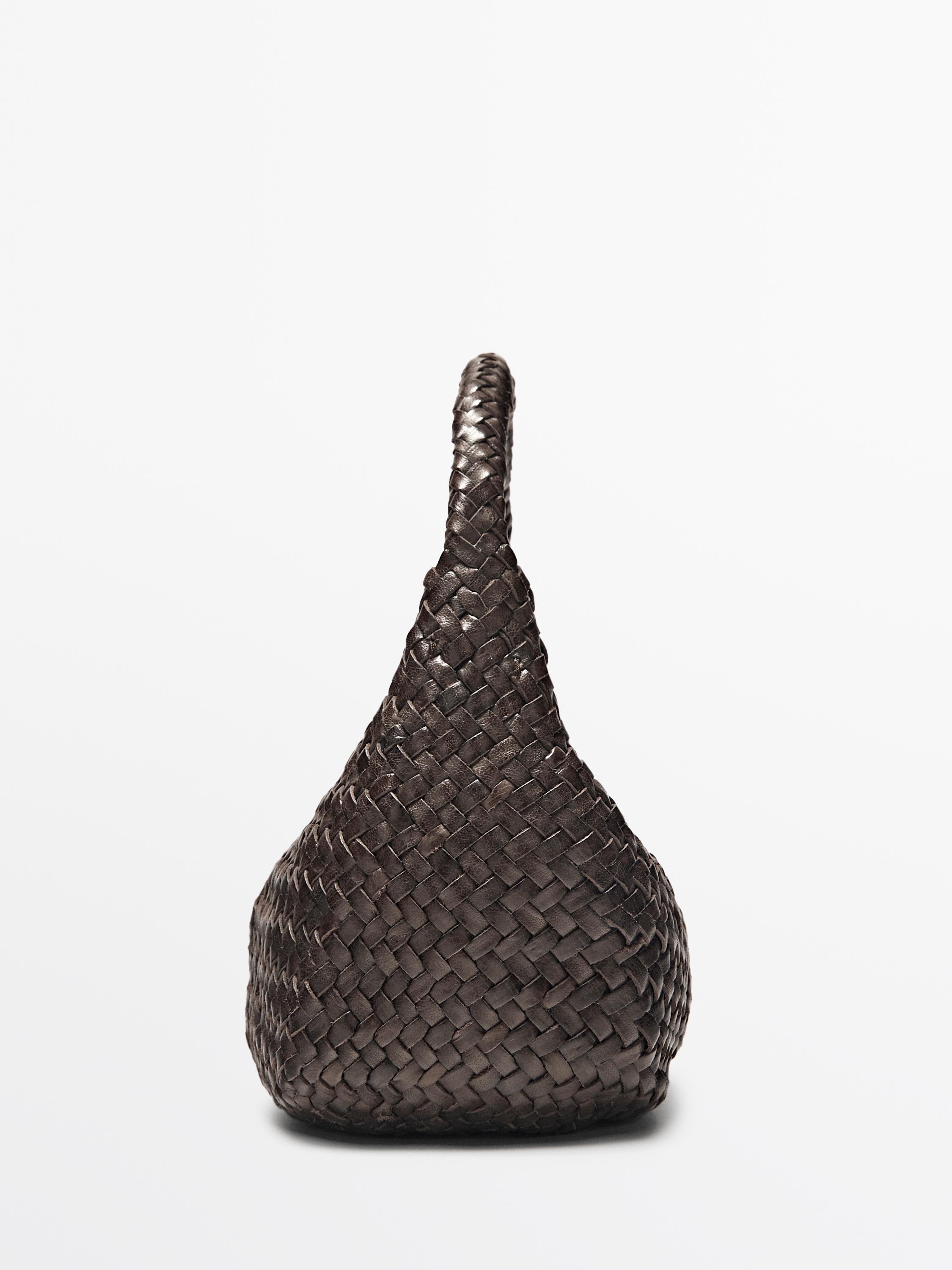 Nappa leather braided mini bag