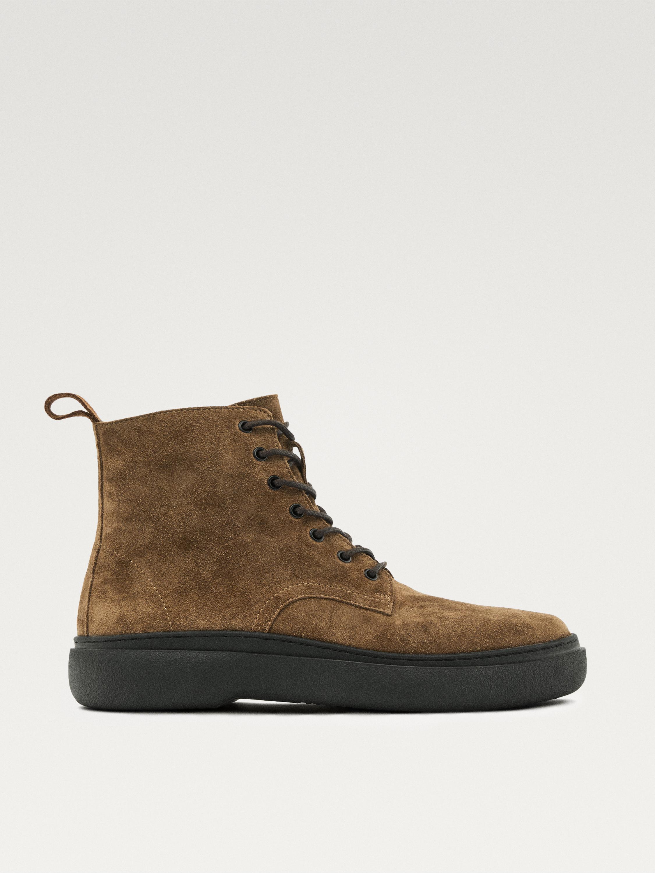 Split suede boots