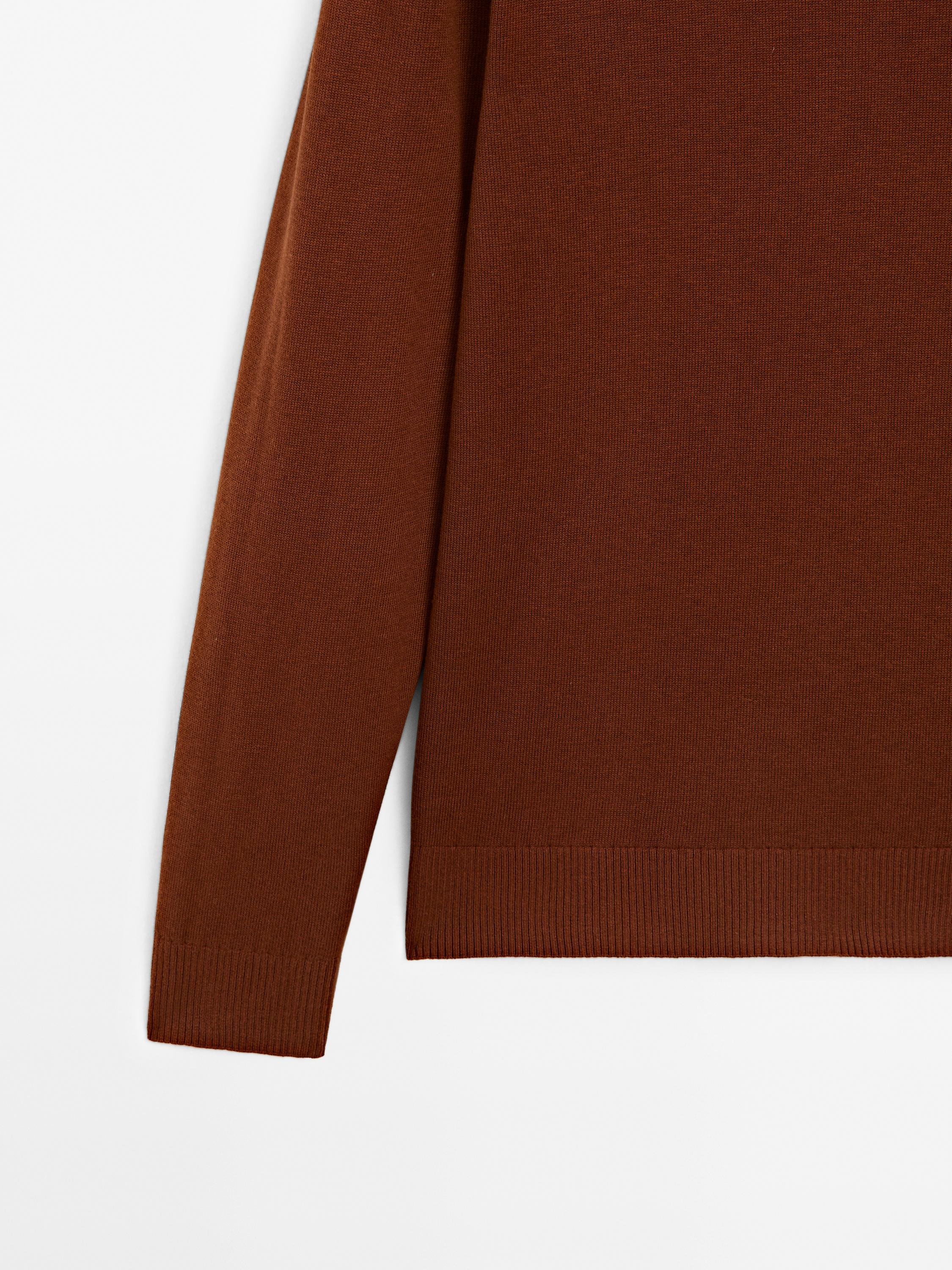 Cotton blend knit sweater